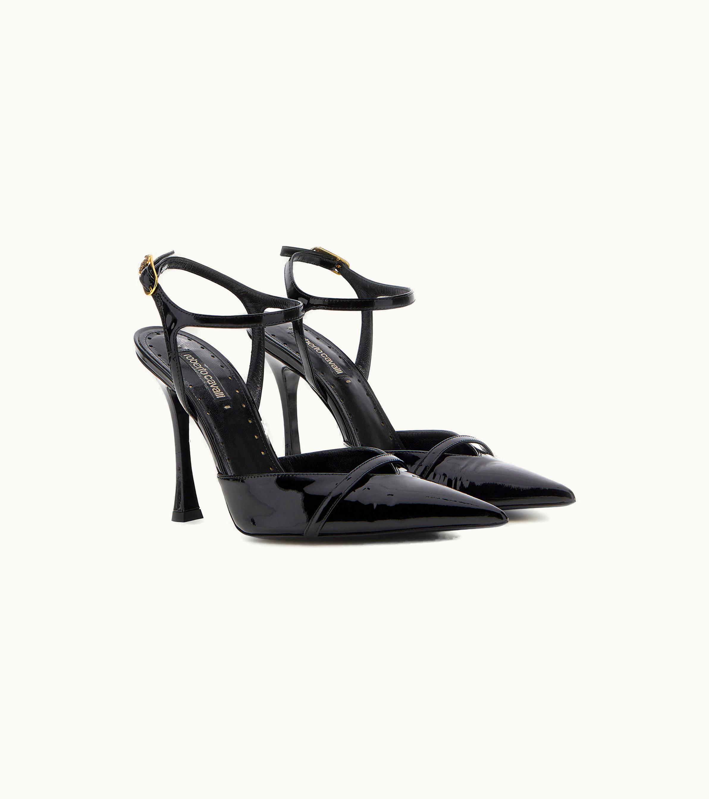 Roberto Cavalli Roberto Cavalli Patent Leather Sandals Black
