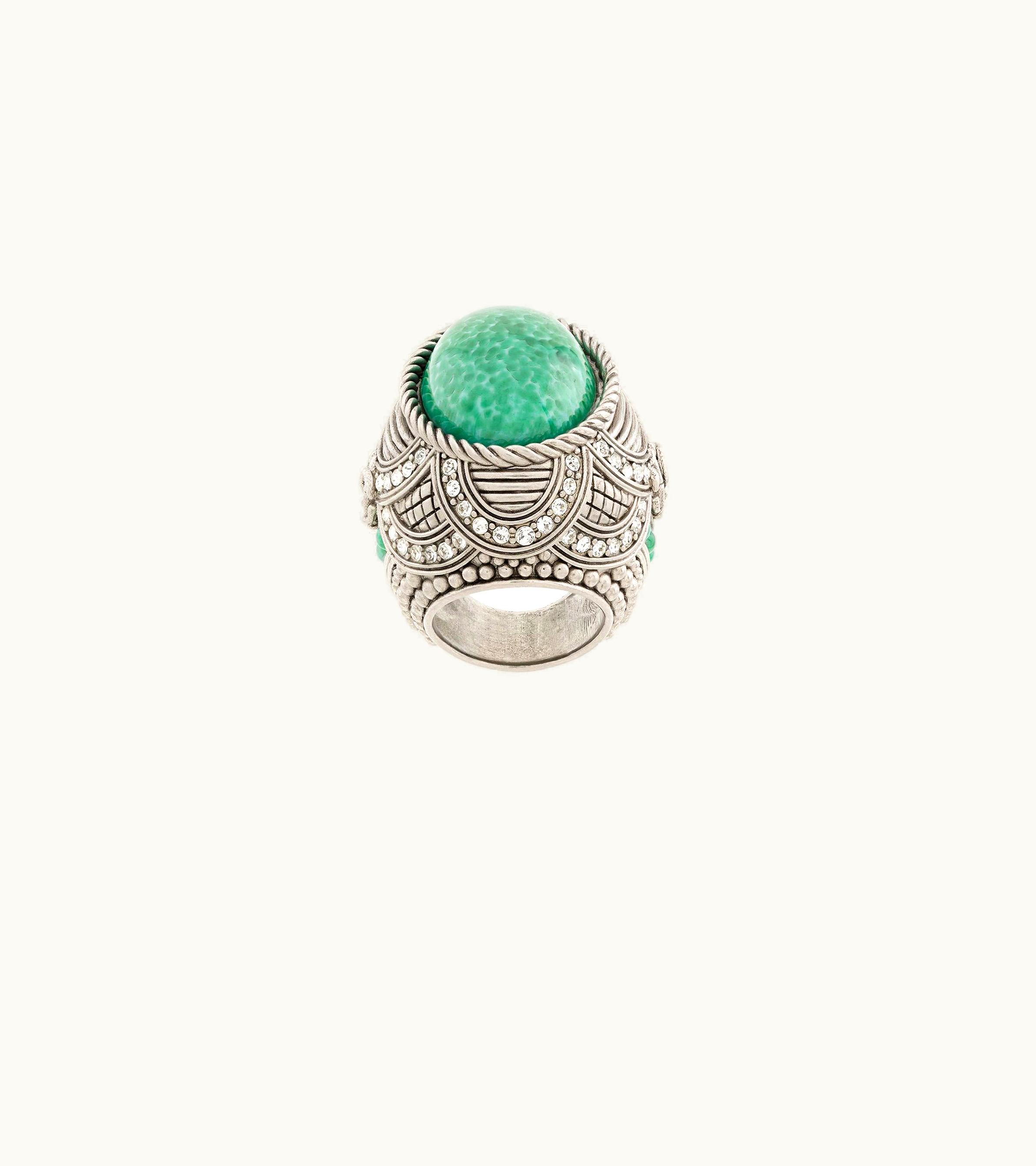 Roberto Cavalli Roberto Cavalli Gemstone-embellished Ring Silver