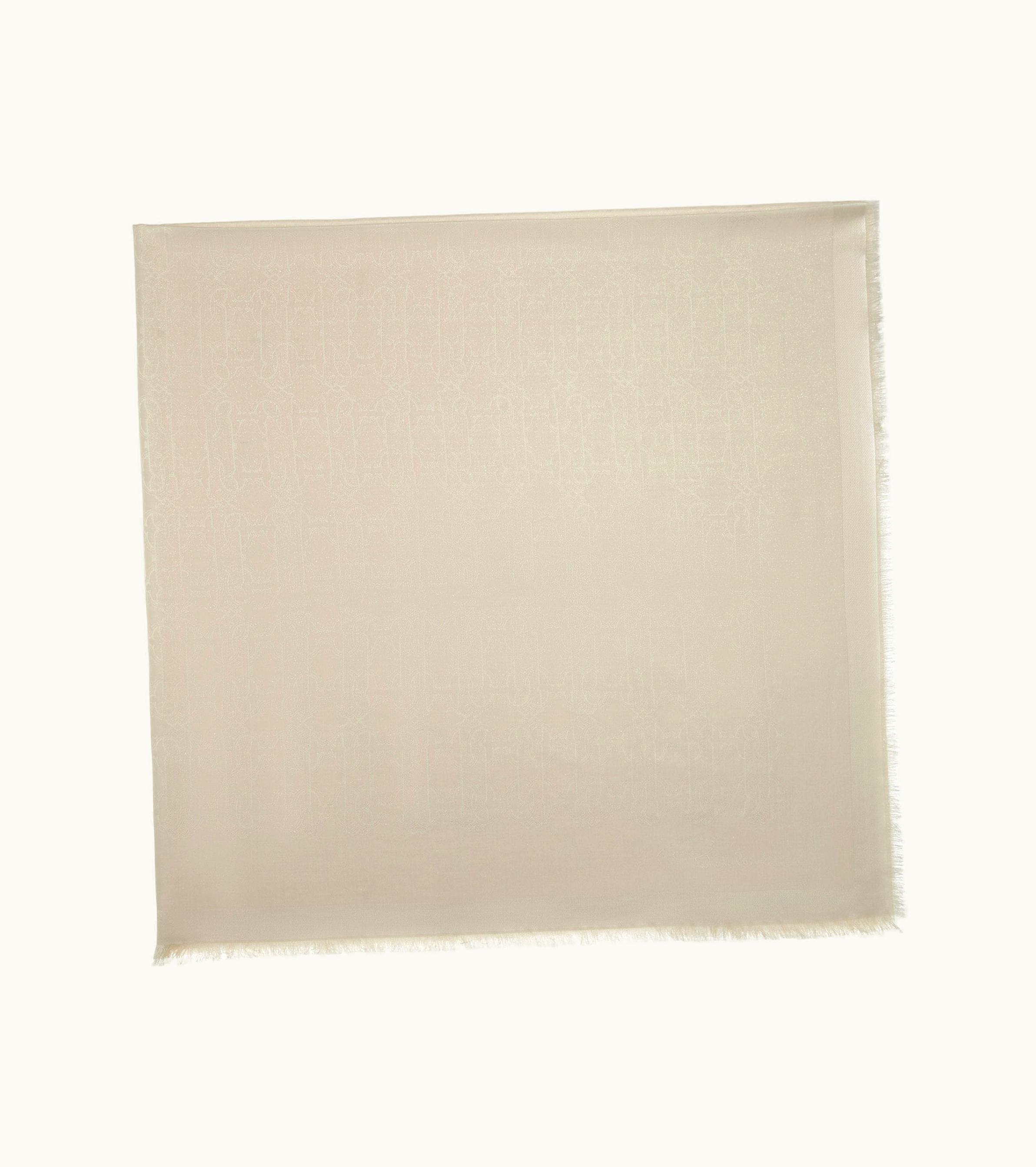 Roberto Cavalli Roberto Cavalli Shawl With Rc Monogram Print Ivory