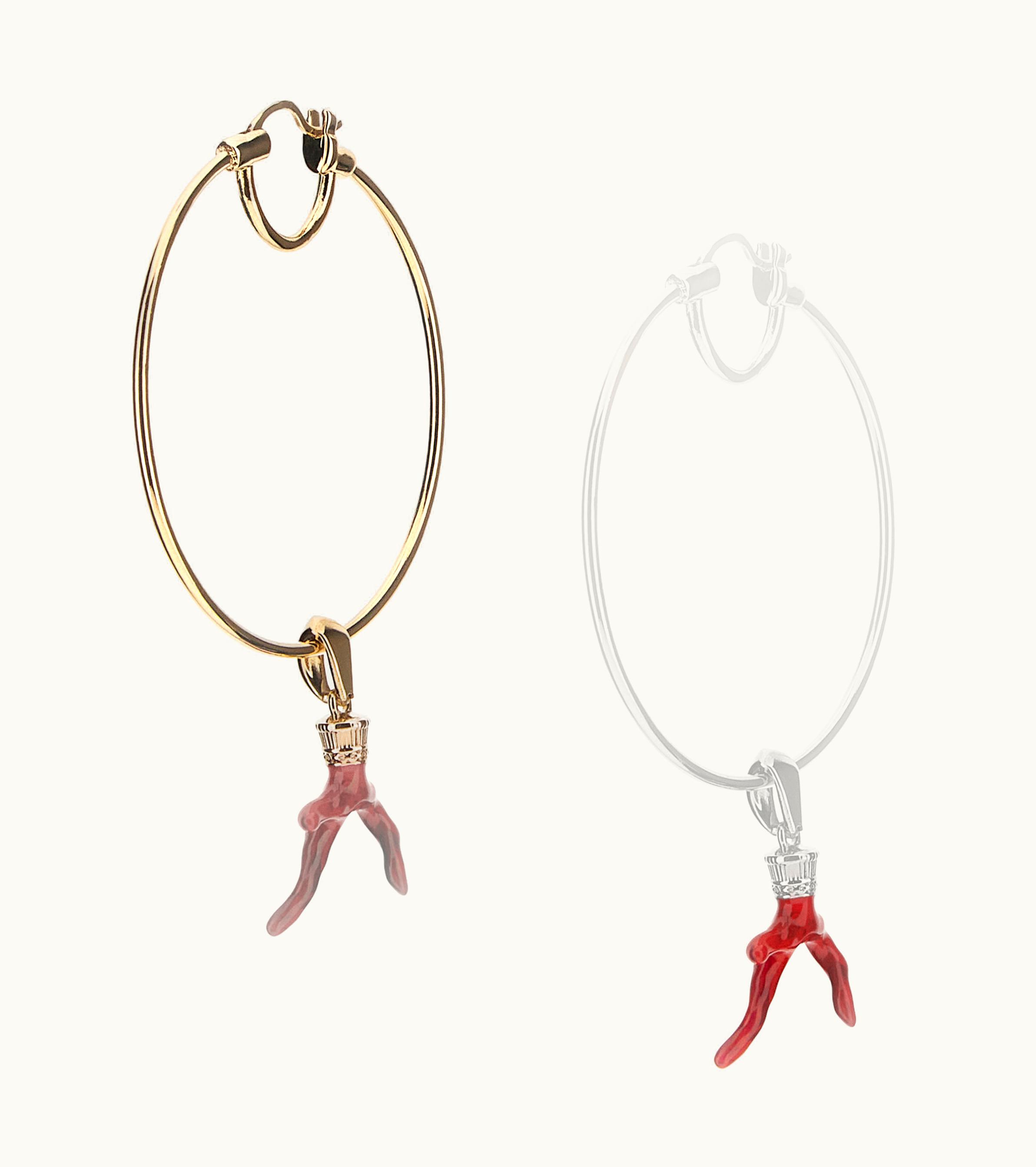 Roberto Cavalli Roberto Cavalli Earrings With Coral Gold