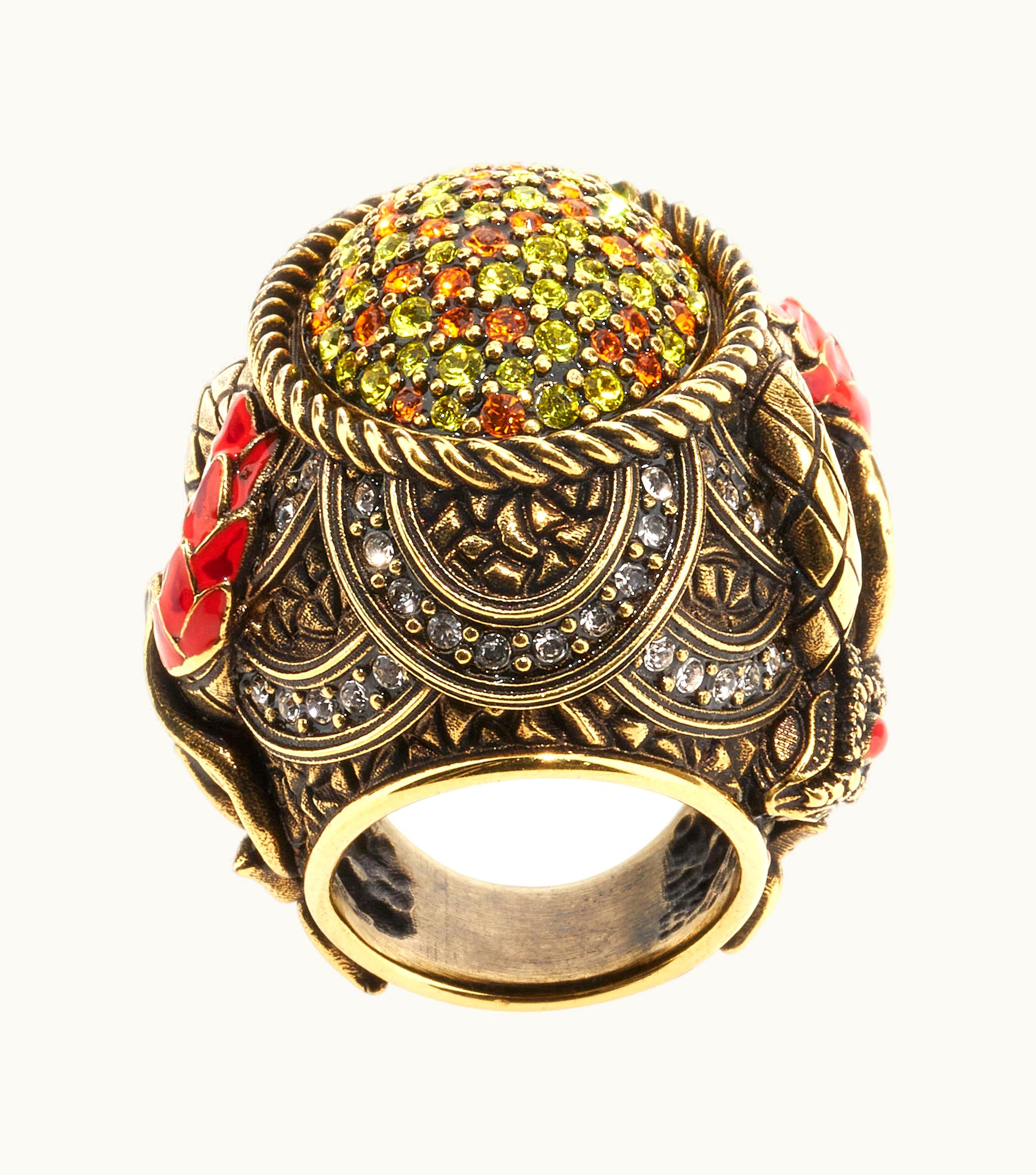 Roberto Cavalli Roberto Cavalli Lemon Snake Ring Gold