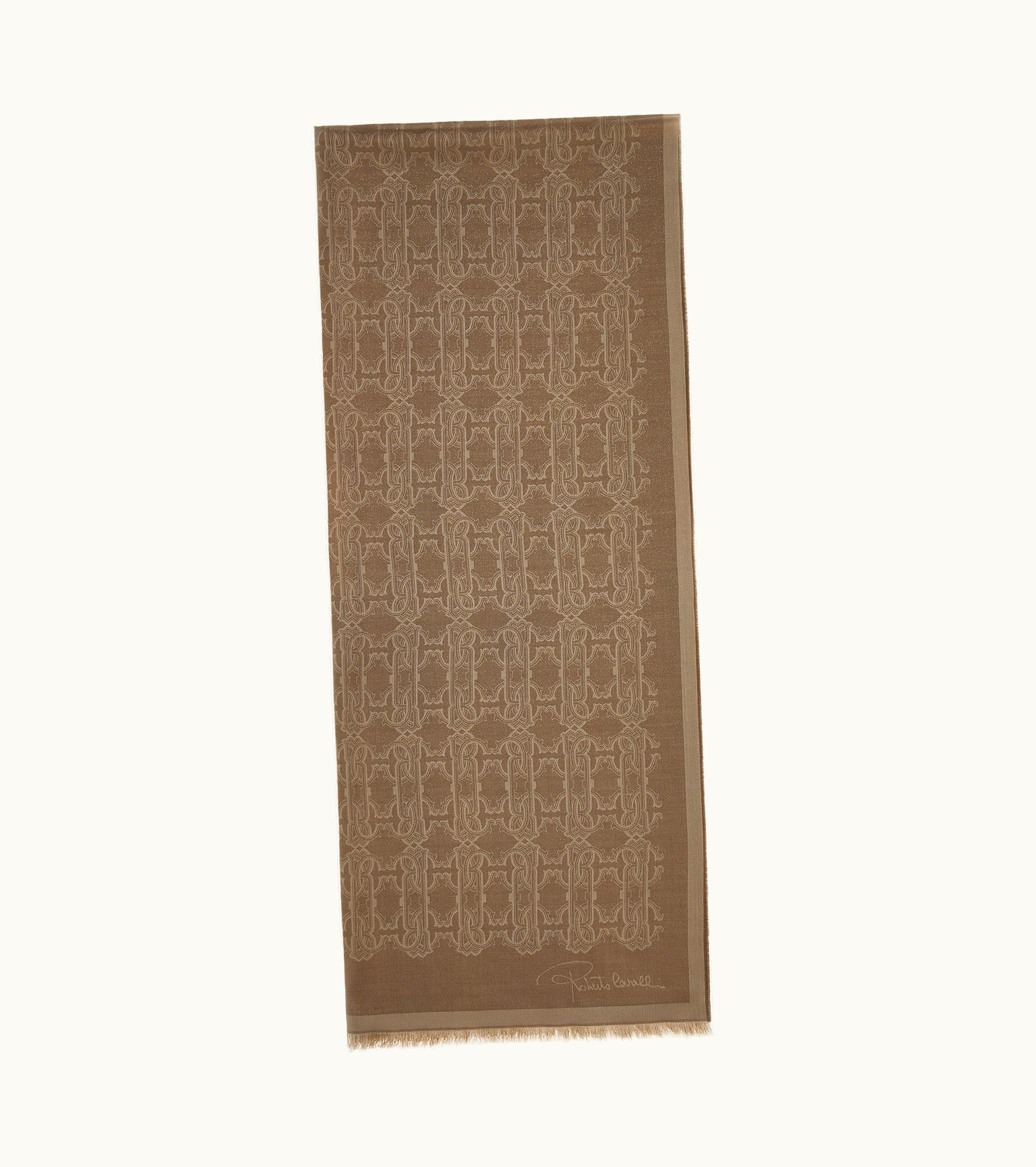 Roberto Cavalli Roberto Cavalli Stole With Rc Monogram Print Sand