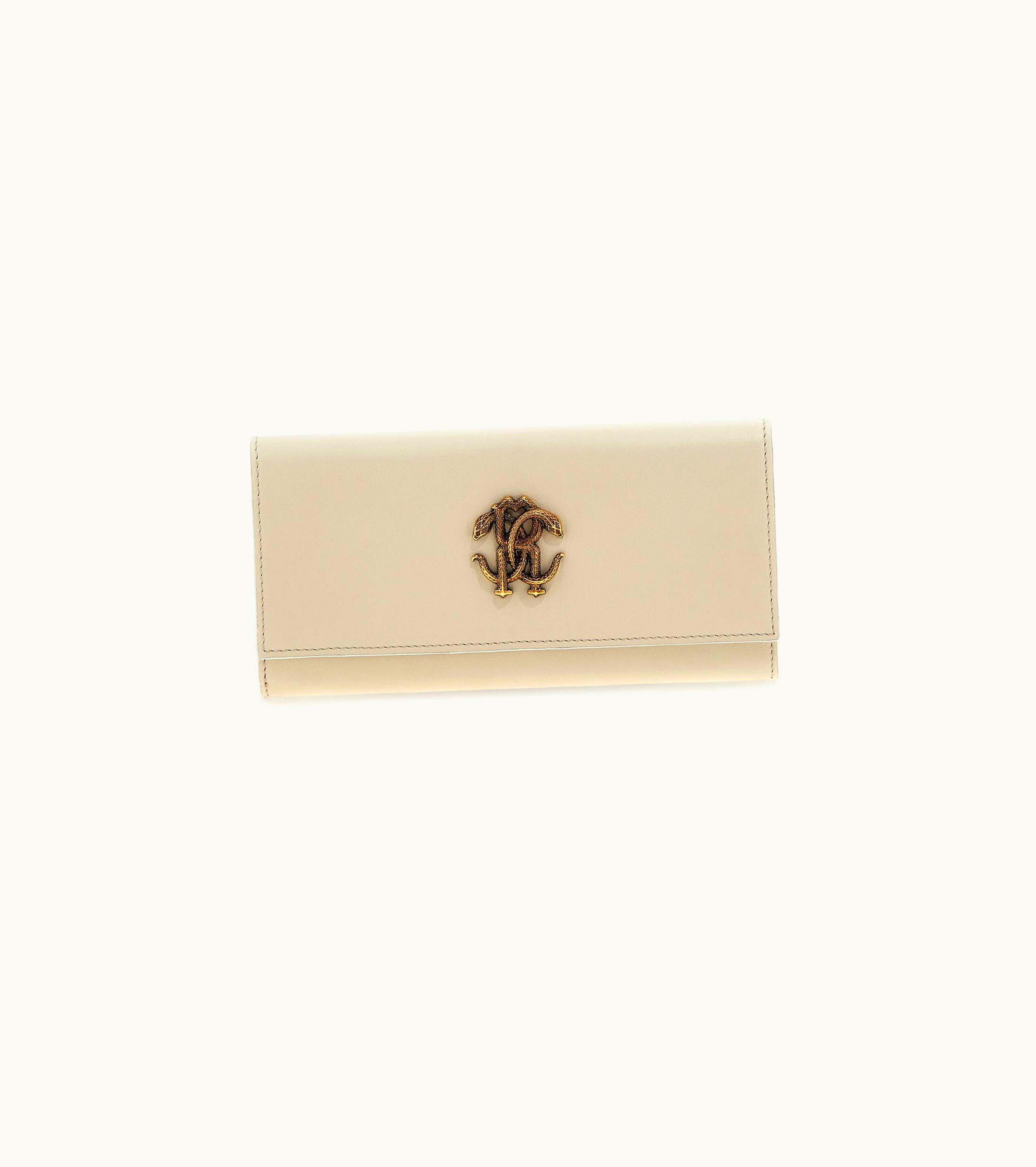 Roberto Cavalli Roberto Cavalli Wallet With Monogram Rc Ivory