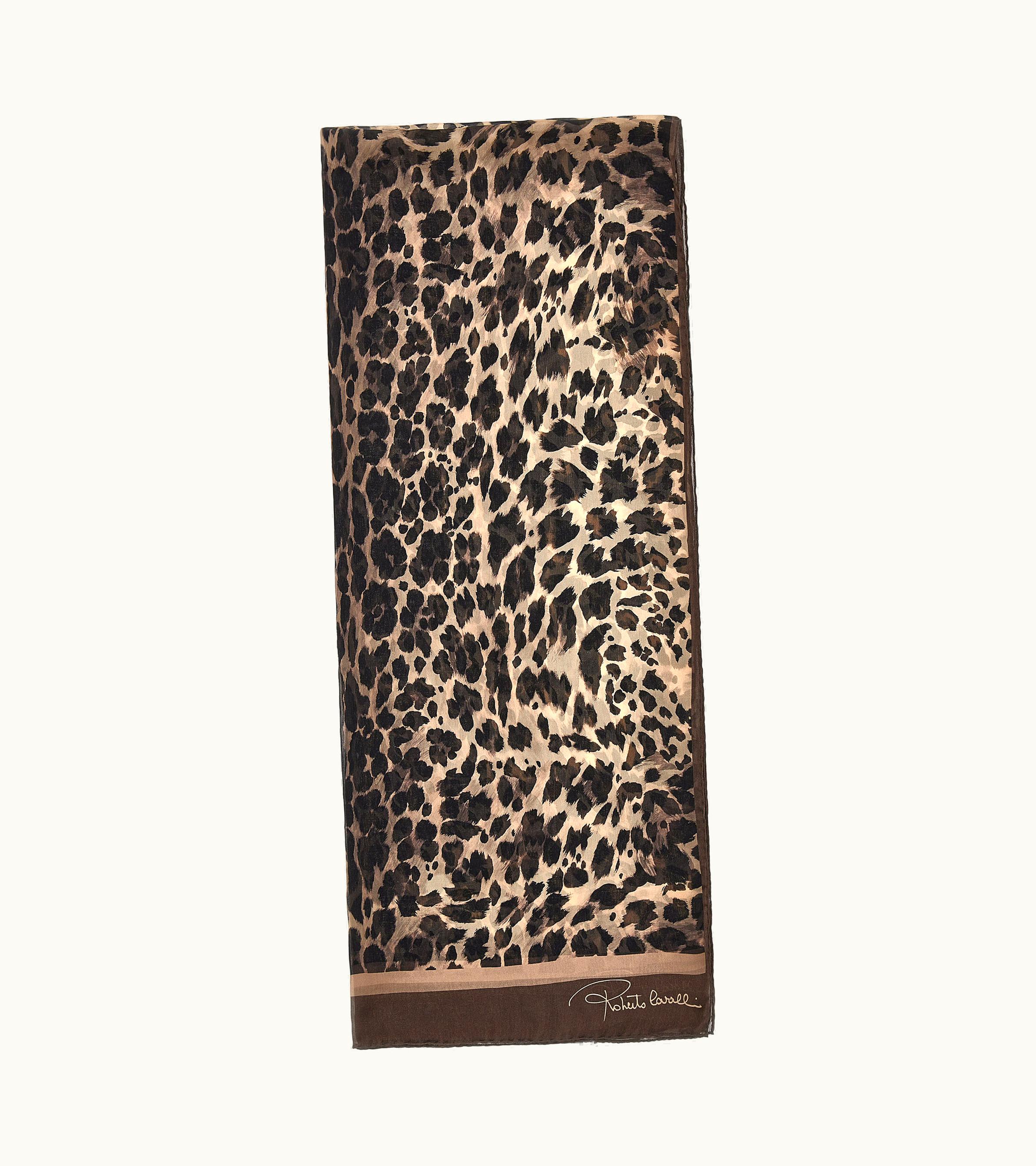 Roberto Cavalli Roberto Cavalli Stole With Queen Of Sicily Print Sand