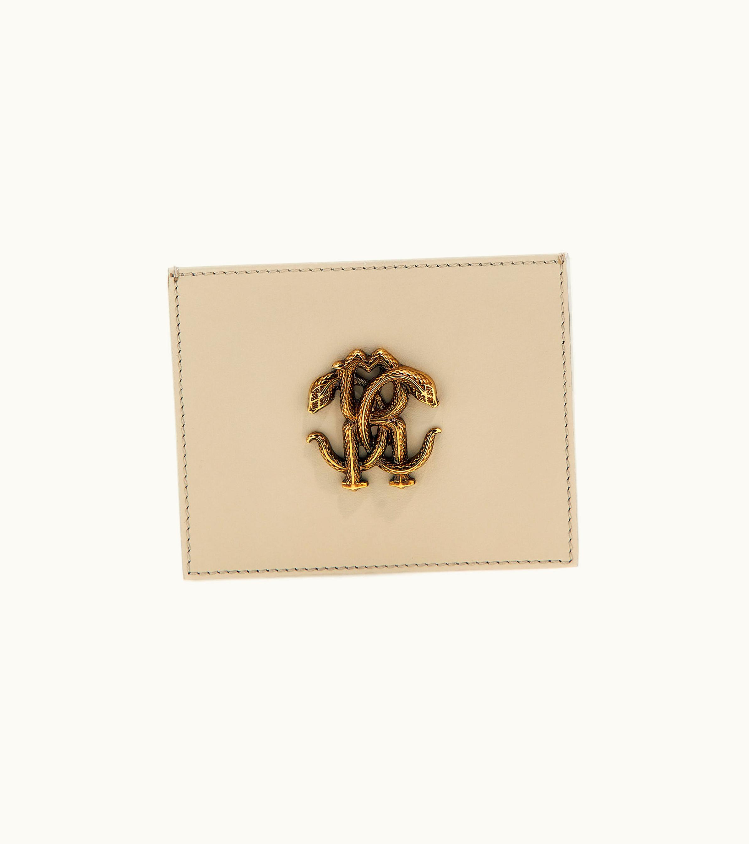 Roberto Cavalli Roberto Cavalli Cardholder With Monogram Rc Ivory