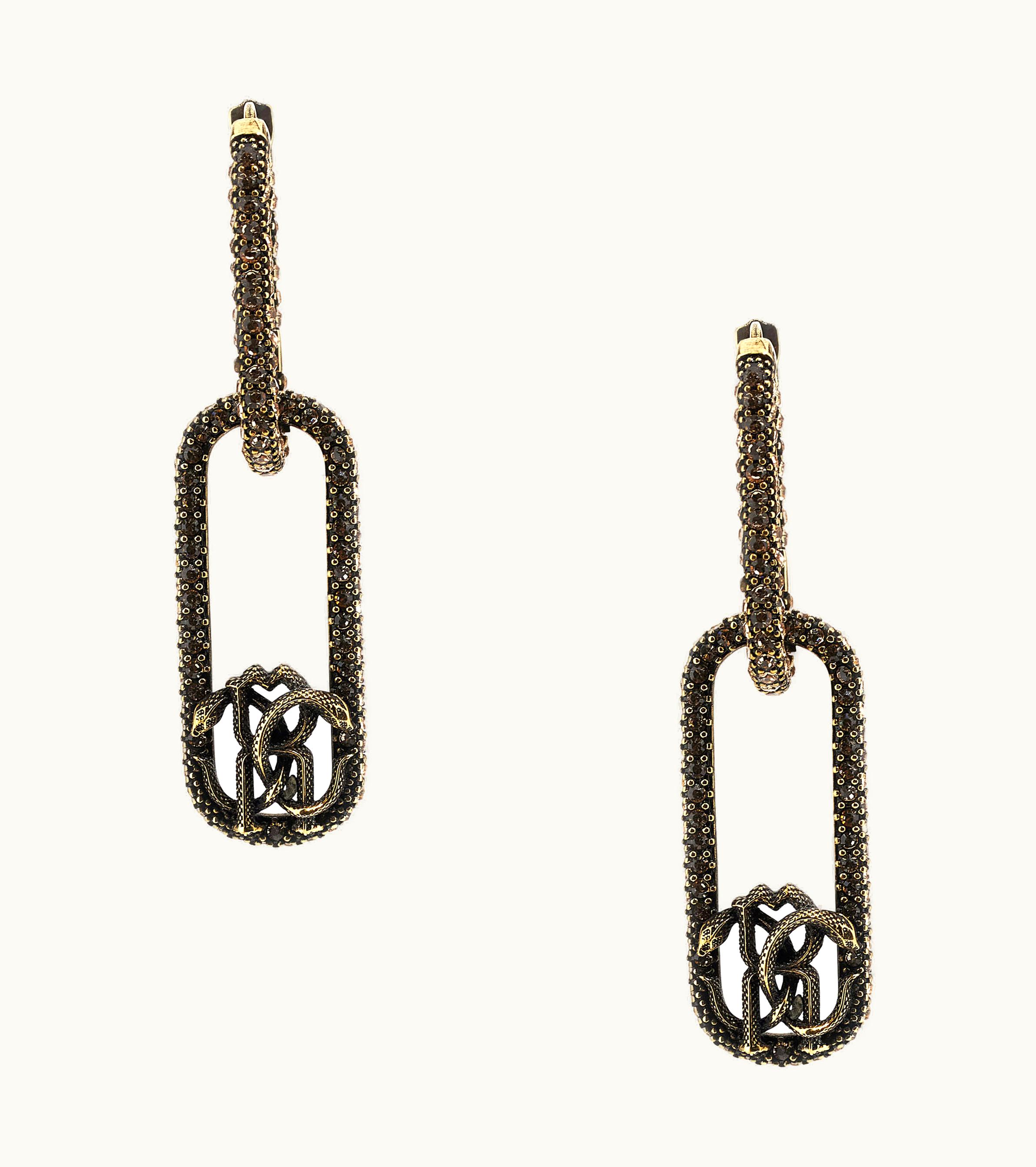Roberto Cavalli Roberto Cavalli Earrings With Monogram Rc Gold SKG024-AM066-00242