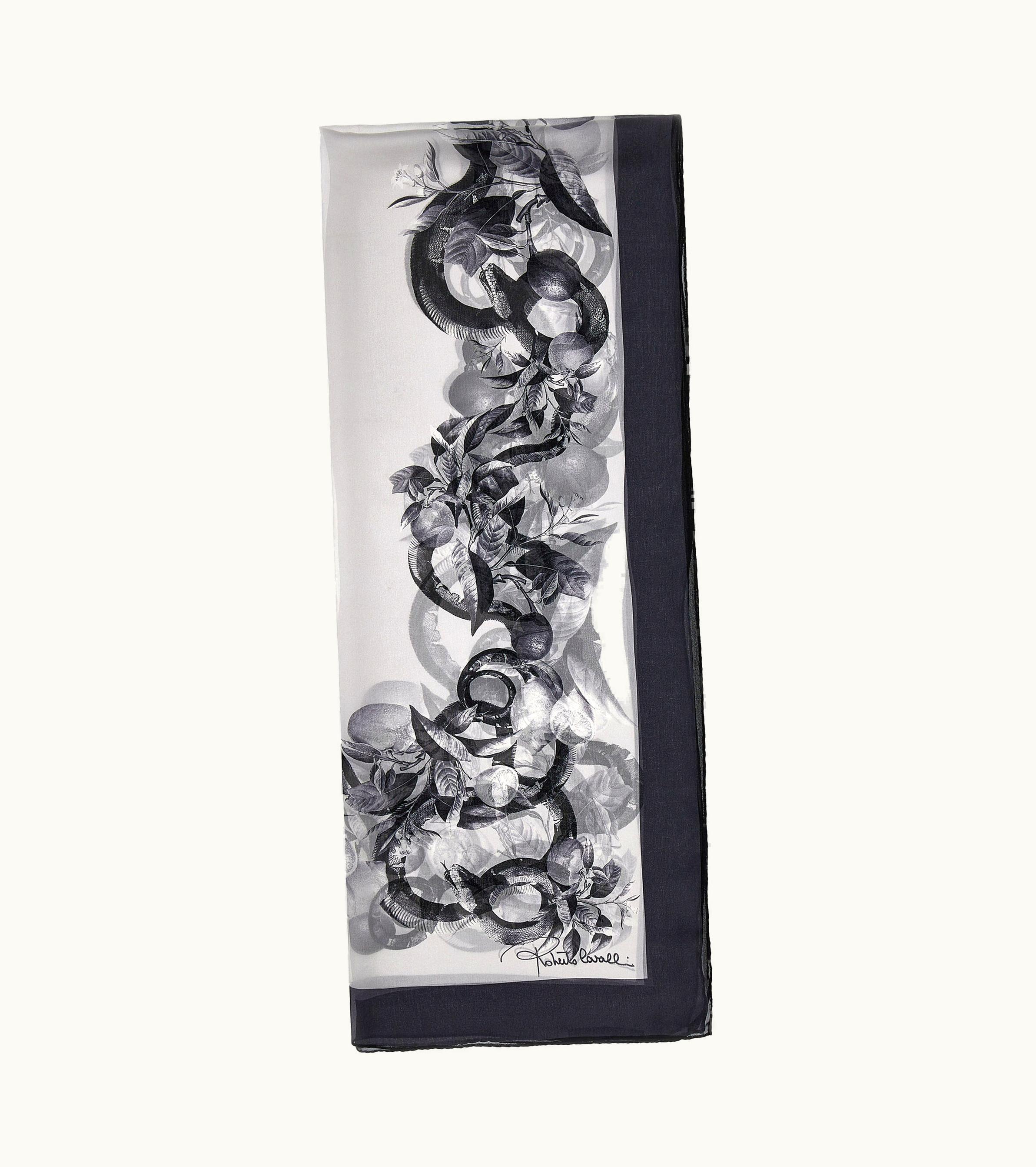 Roberto Cavalli Roberto Cavalli Stole With Lemon Print Black / White