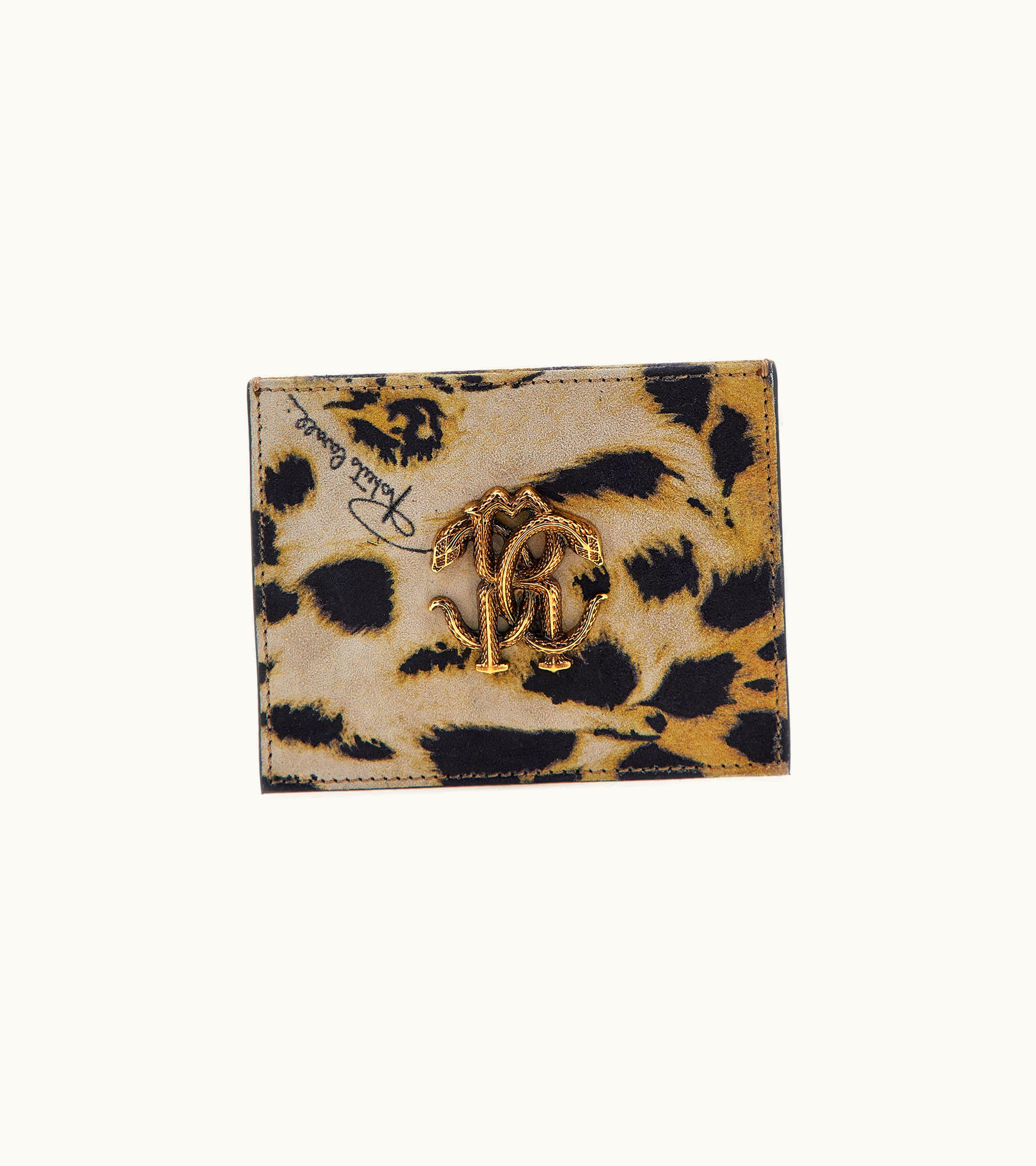 Roberto Cavalli Roberto Cavalli Cardholder With Monogram Rc Light Brown