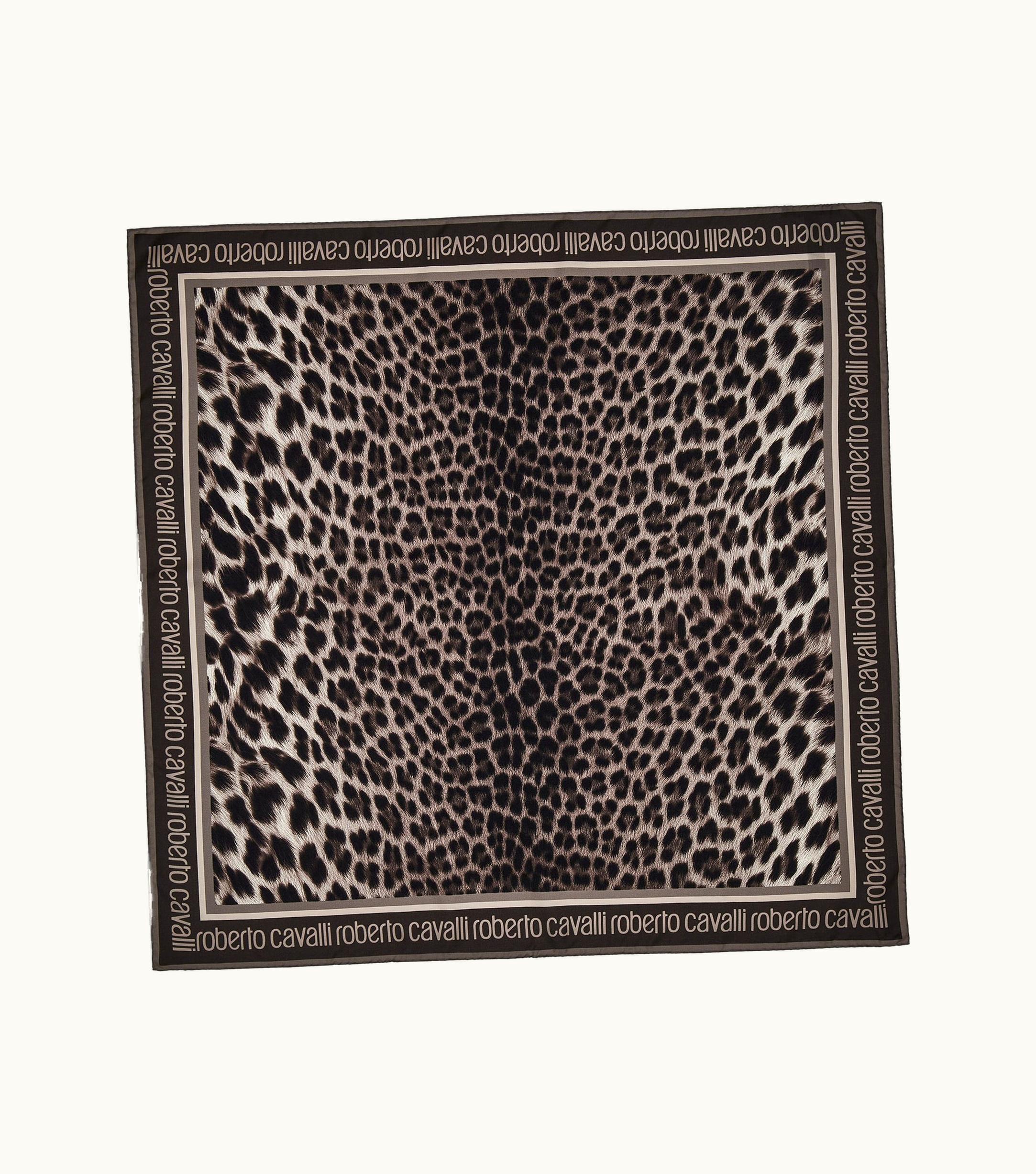Roberto Cavalli Roberto Cavalli Foulard With Giaguaro Heritage Print Sand