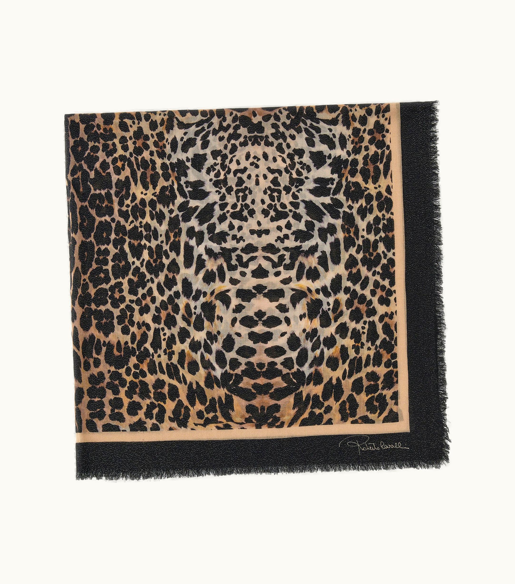 Roberto Cavalli Roberto Cavalli Shawl With Queen Of Sicily Print Brown