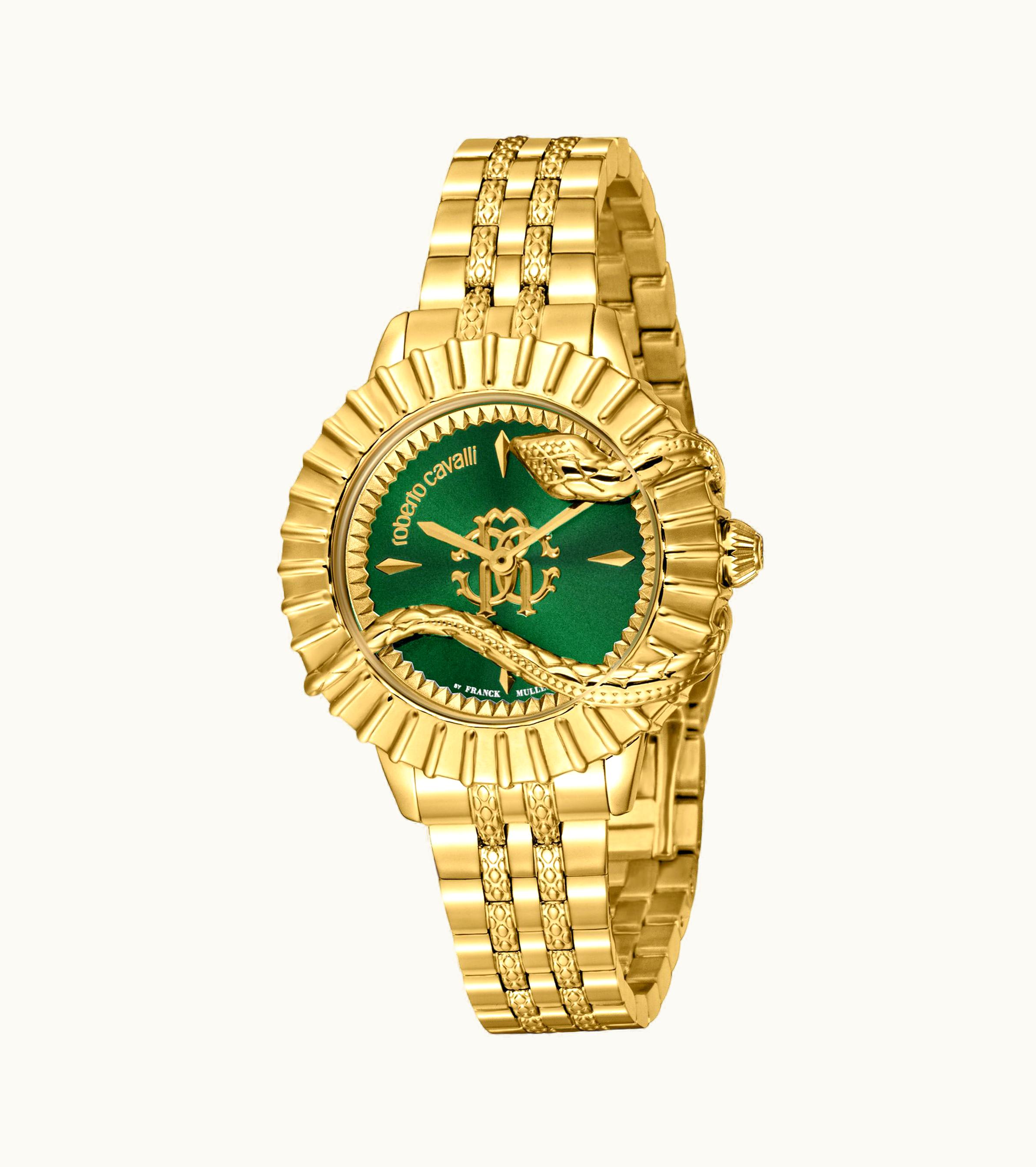 Roberto Cavalli Roberto Cavalli Snake Core Watch Gold