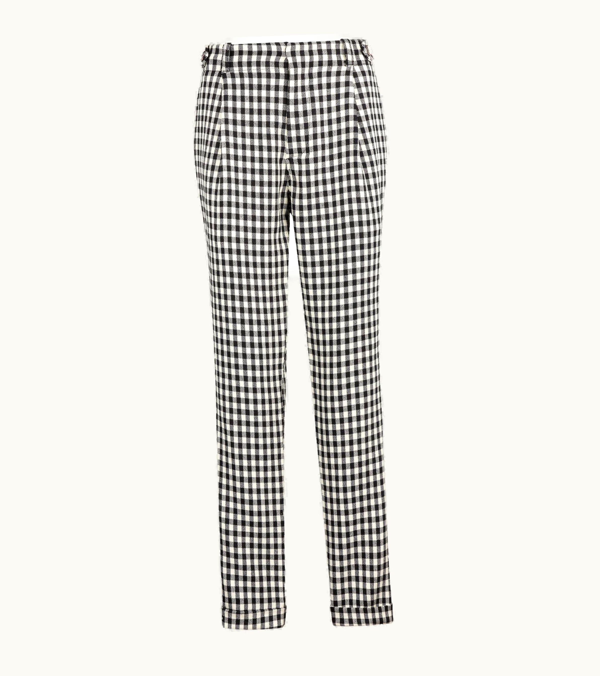 Roberto Cavalli Roberto Cavalli Gingham Straight-Leg Tailored Trousers Black