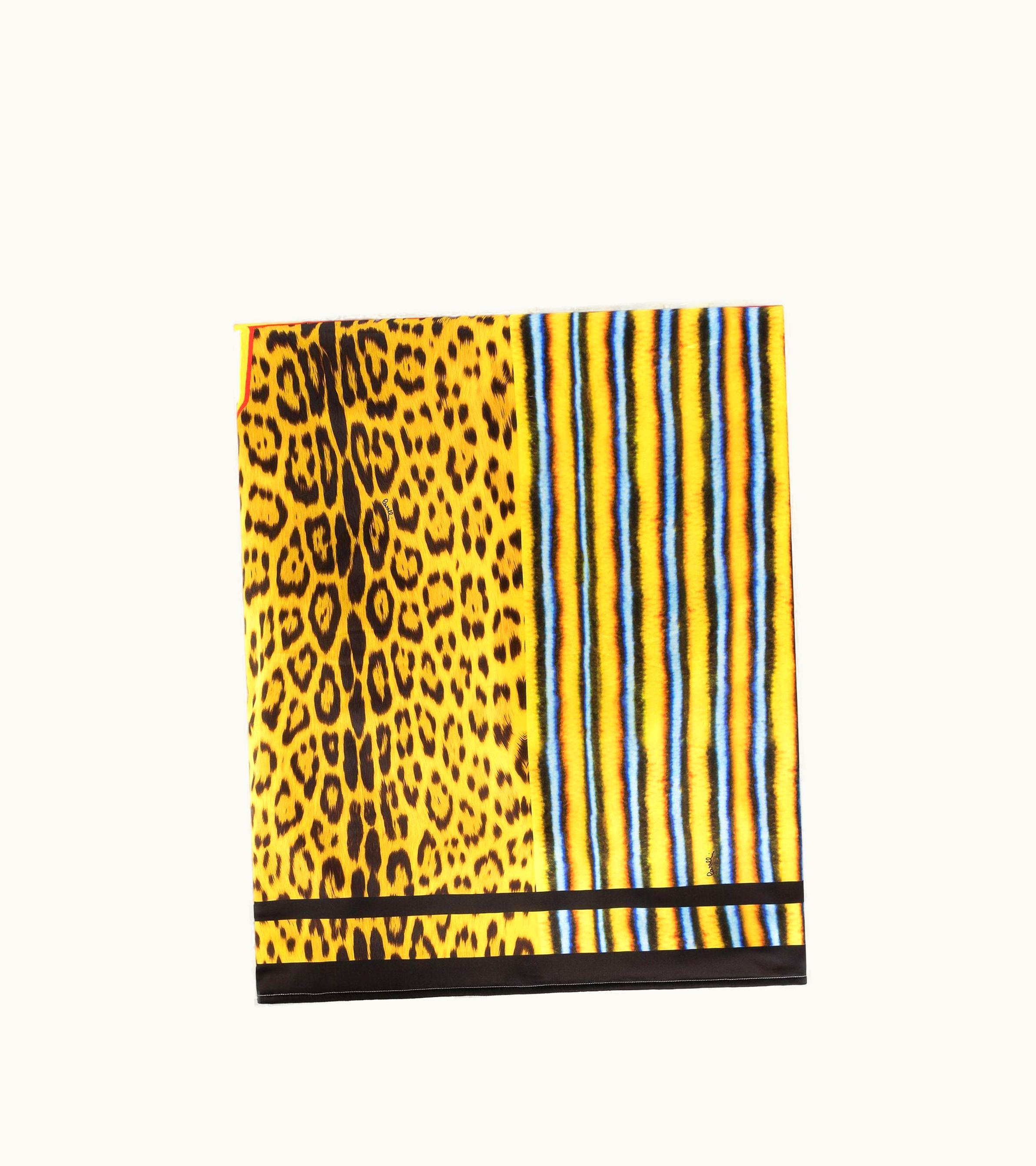 Roberto Cavalli Roberto Cavalli Patchwork leopard-print Beach Towel Multicolor