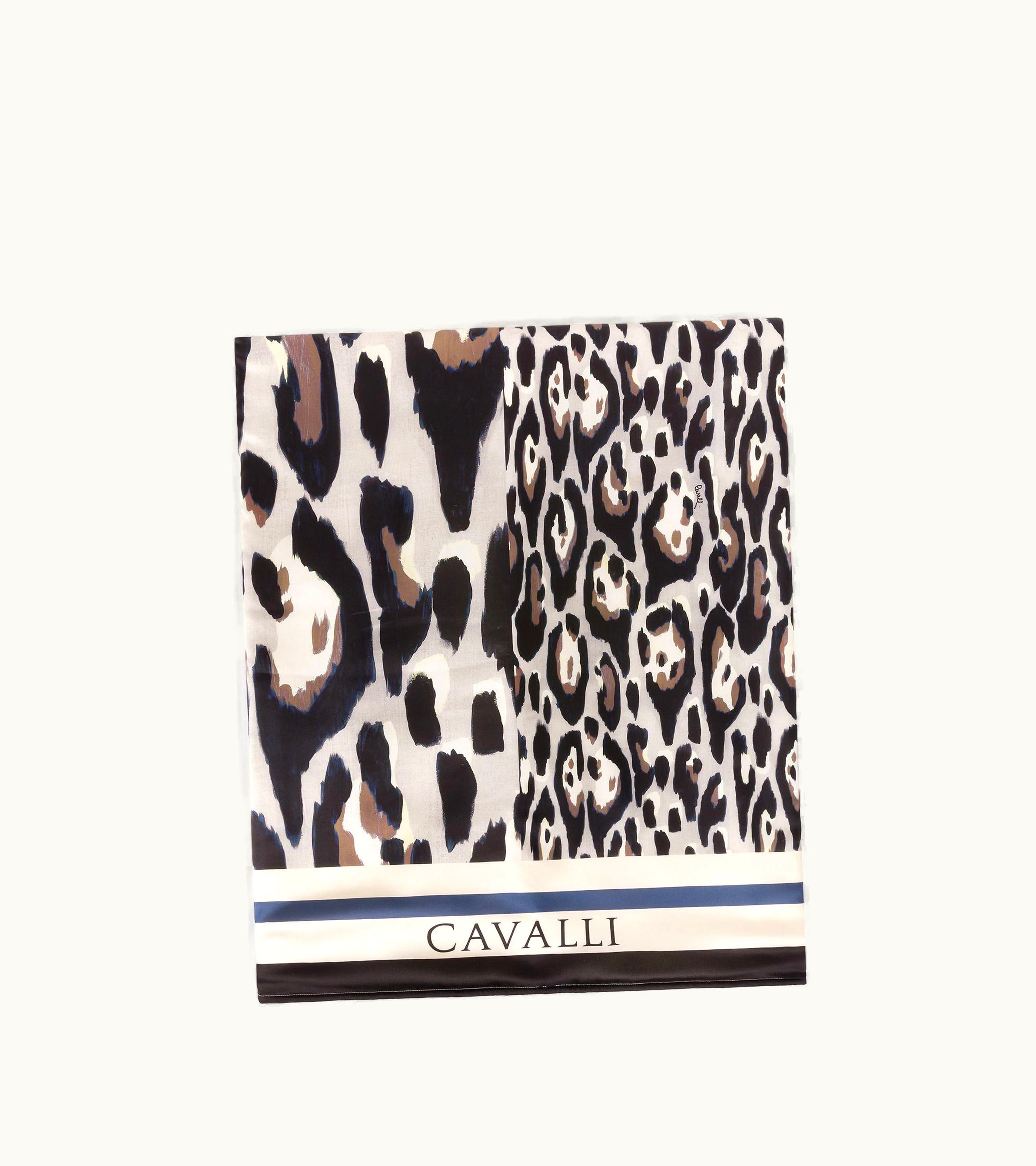 Roberto Cavalli Roberto Cavalli Leopard-print Beach Towel Gray