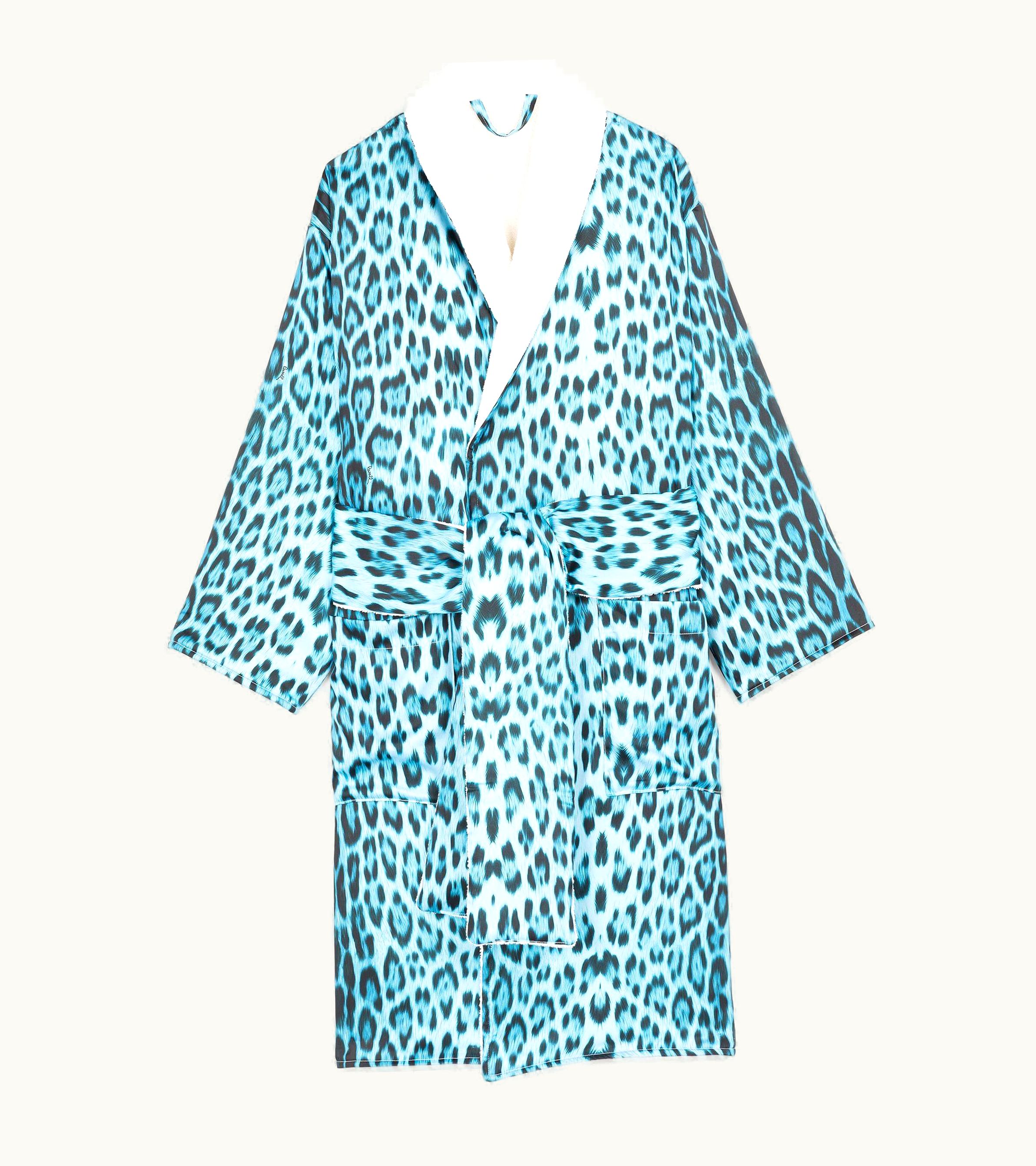 Roberto Cavalli Roberto Cavalli Leopard-print Robe Blu