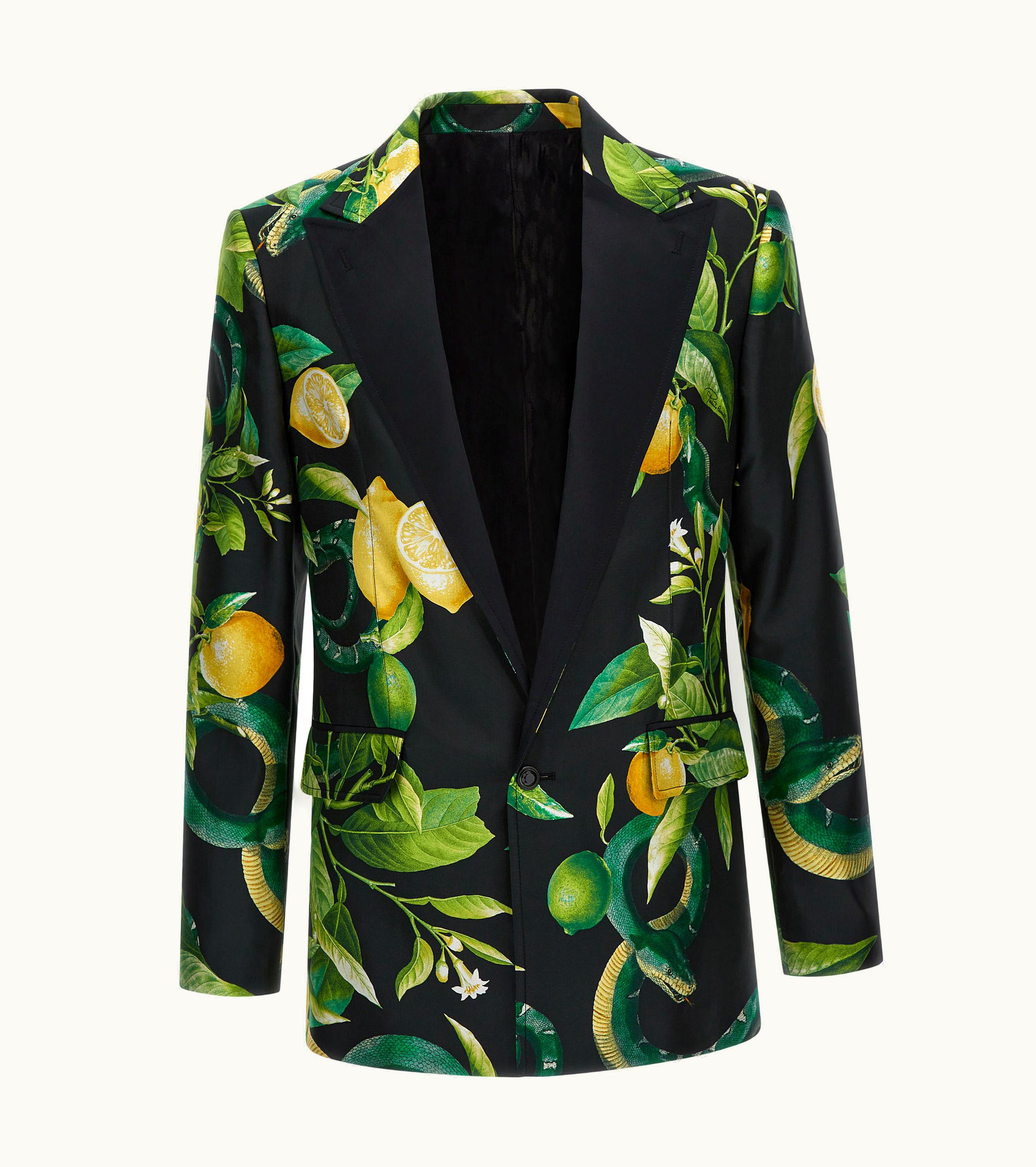 Roberto Cavalli Roberto Cavalli Lemon Print Blazer Black