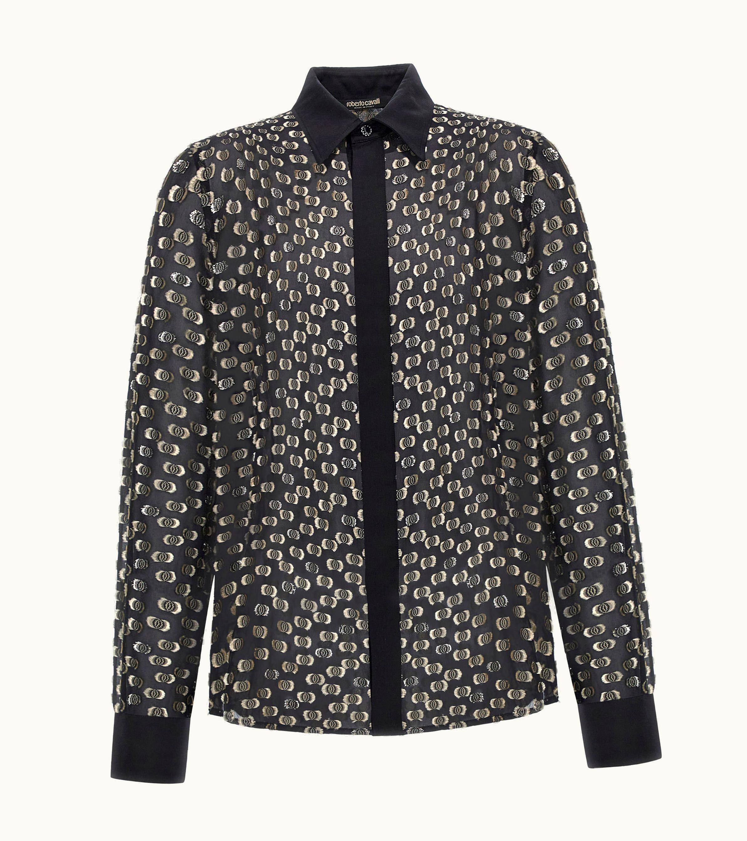 Roberto Cavalli Roberto Cavalli Fil Coupé Lurex Shirt Black
