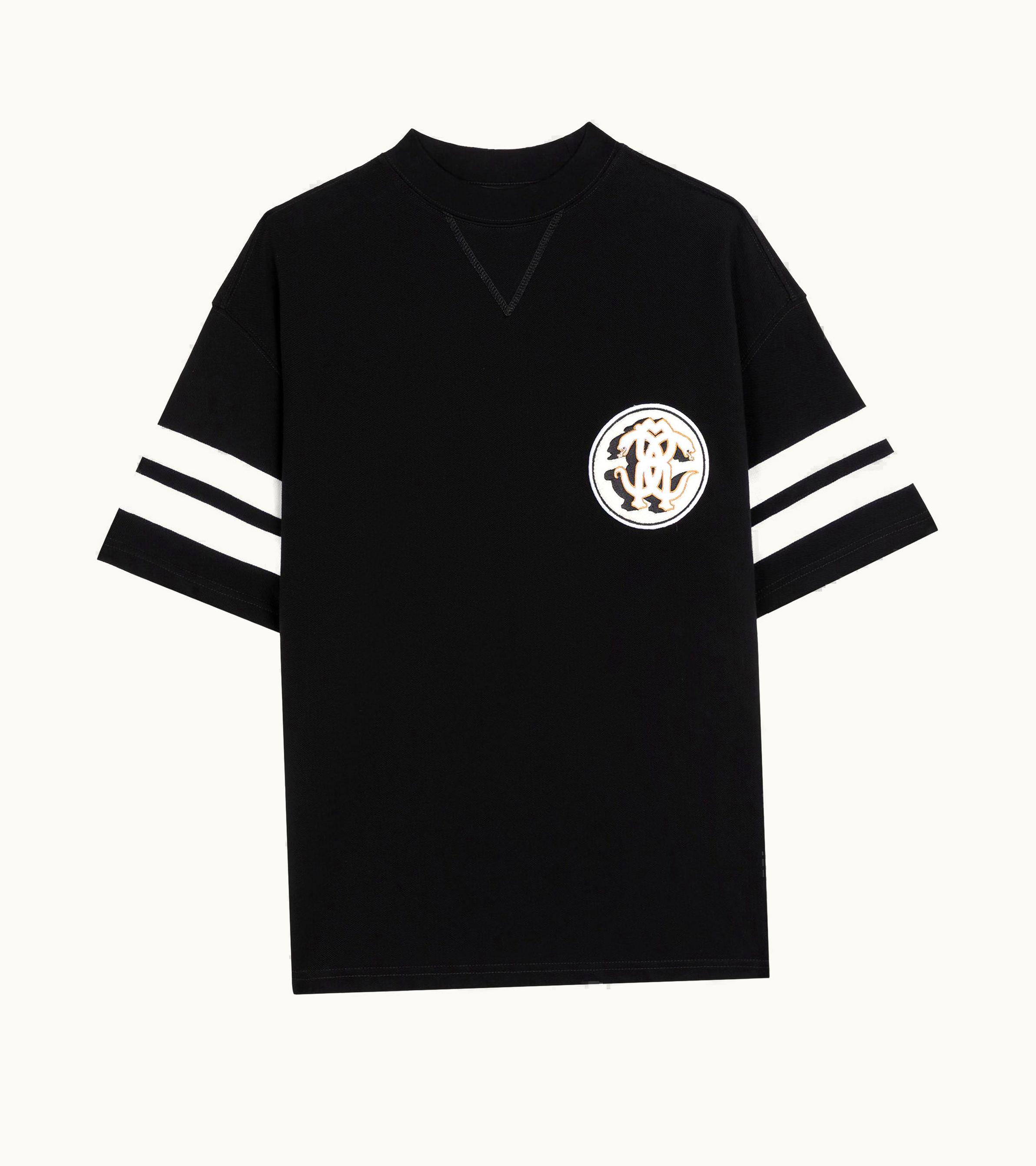 Roberto Cavalli Roberto Cavalli Mirror Snake Cotton T-Shirt Black