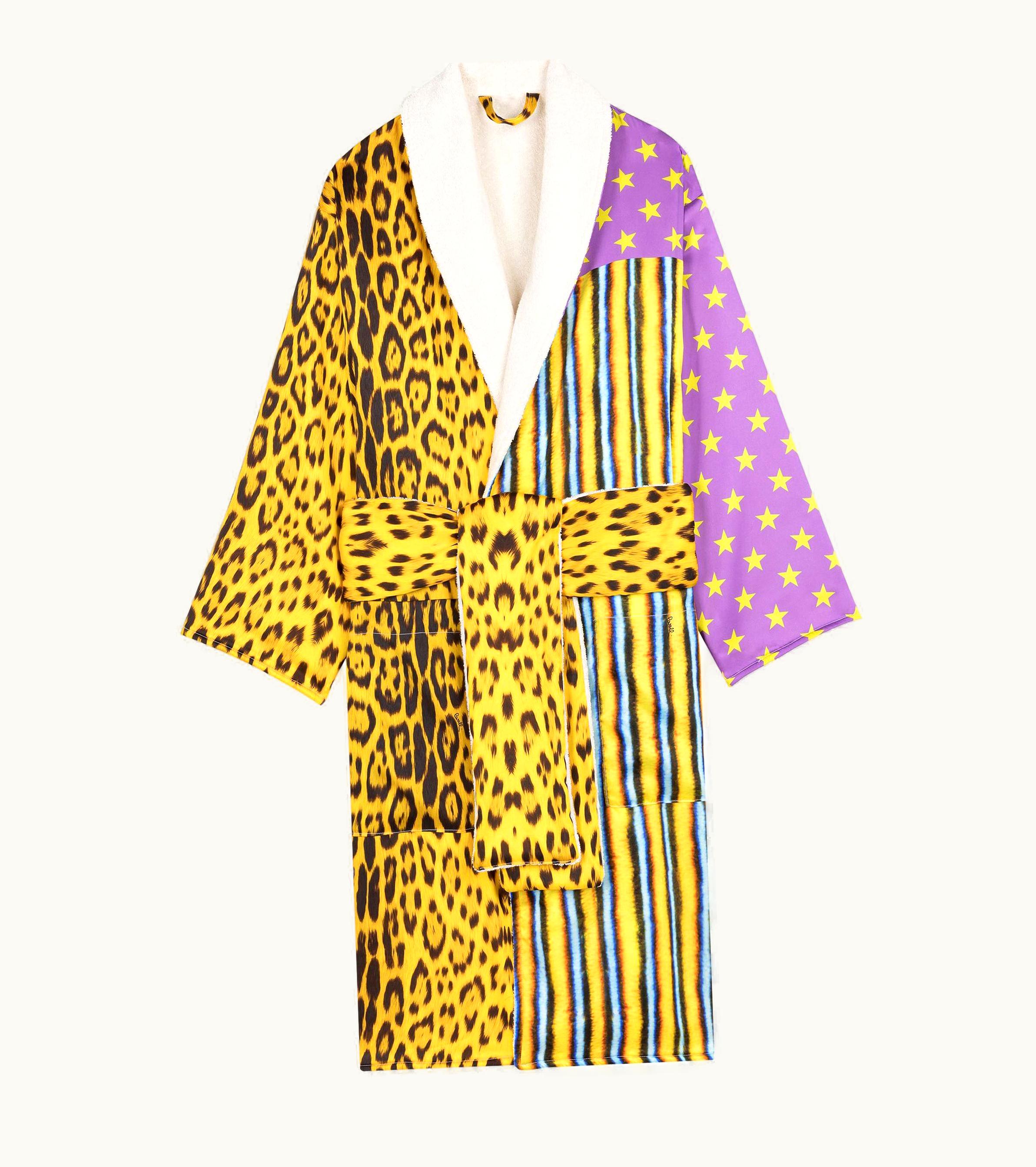 Roberto Cavalli Roberto Cavalli Patchwork leopard-print Robe Multicolor