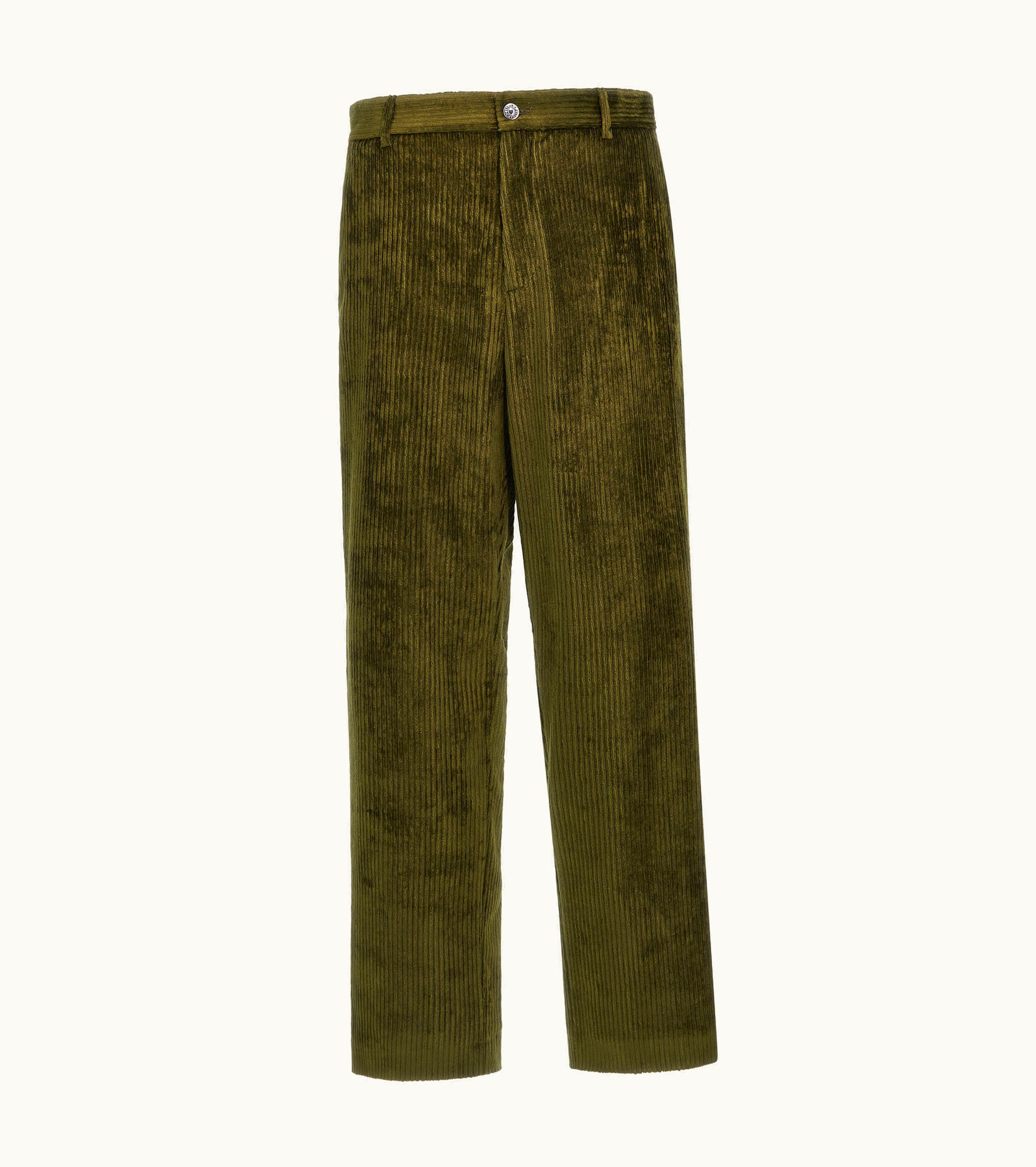 Roberto Cavalli Roberto Cavalli Straight-leg Trousers With Logo Dark Green