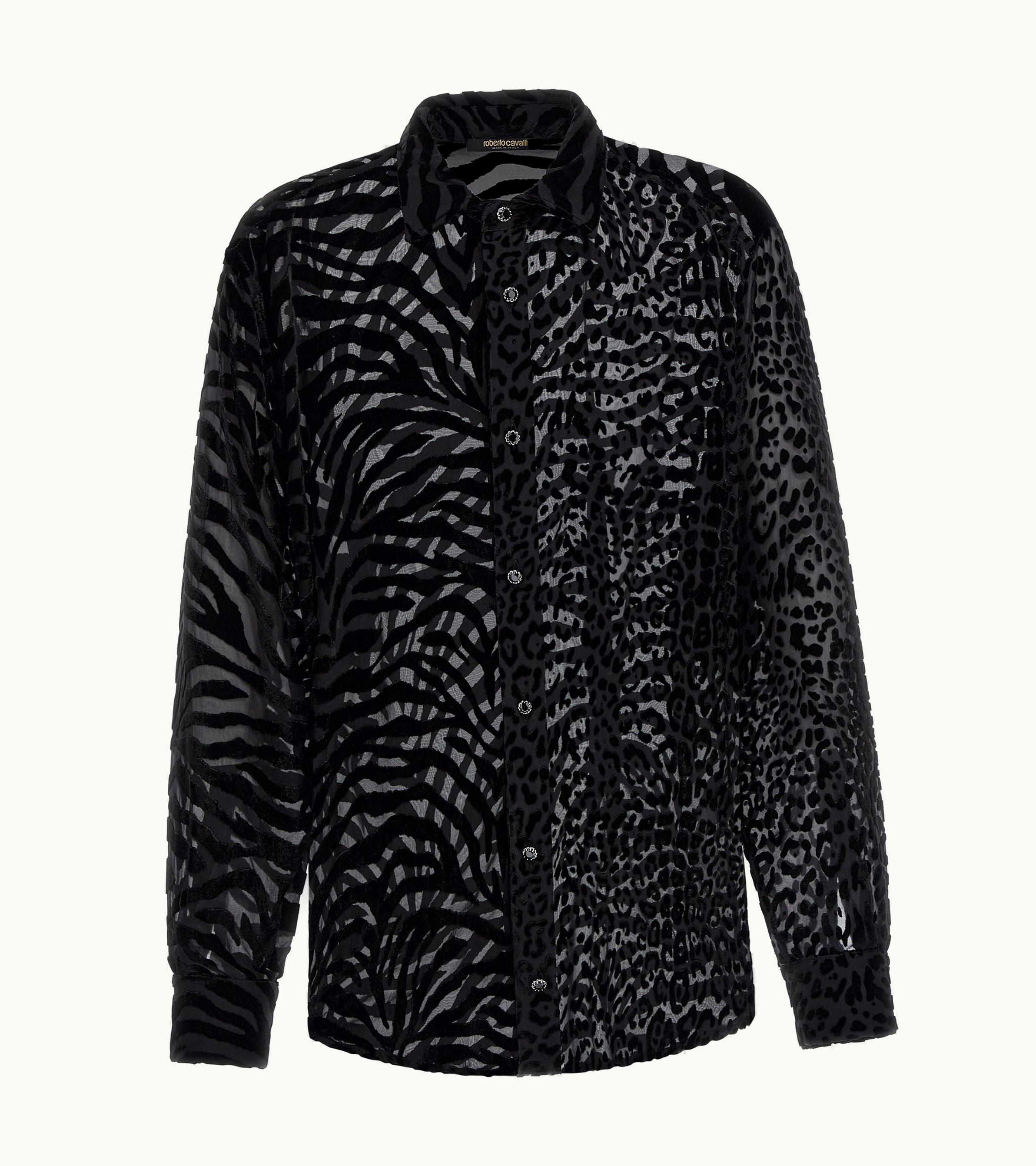 Roberto Cavalli Roberto Cavalli Shirt With Devorè Effect Black