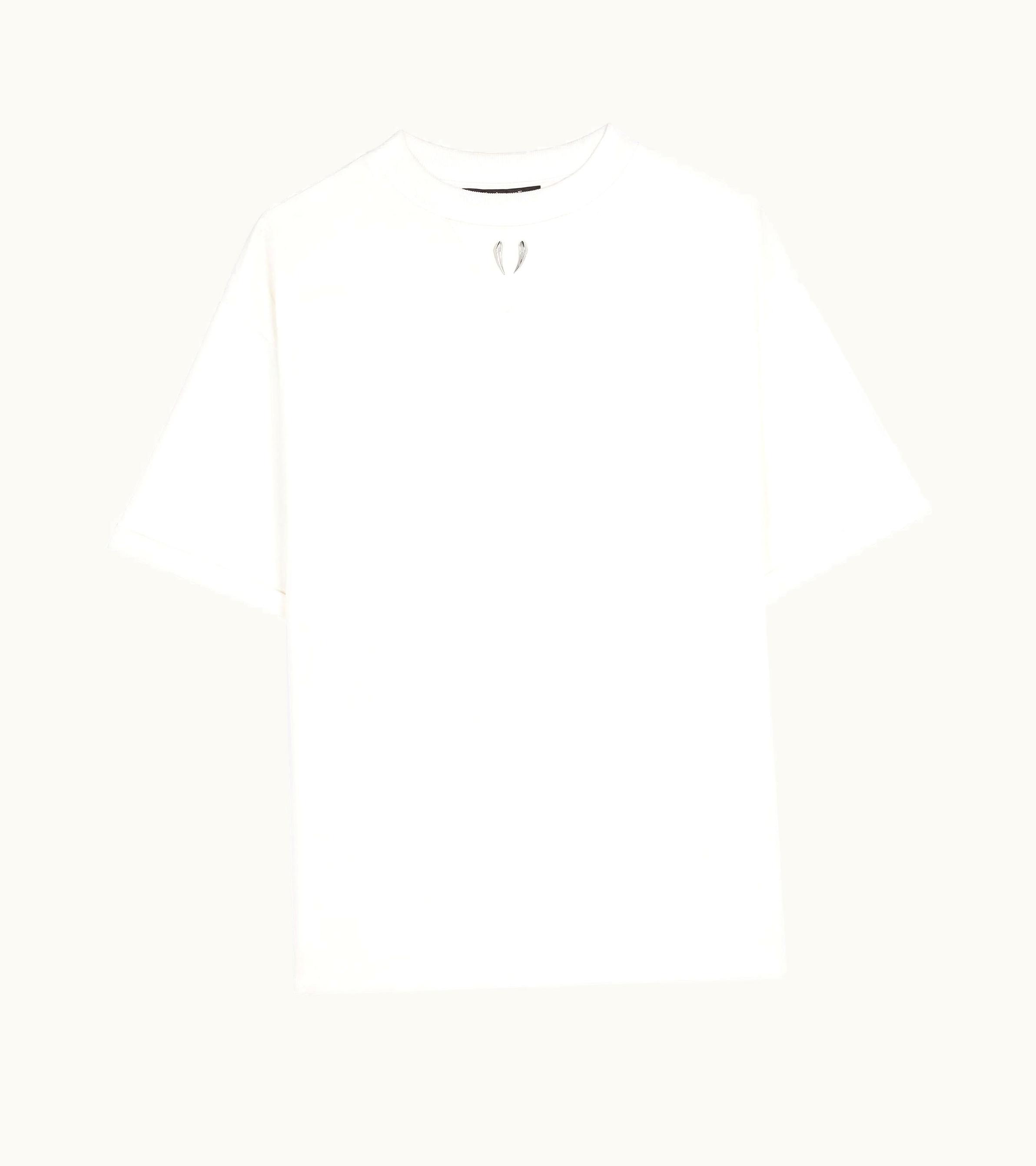 Roberto Cavalli Roberto Cavalli Tiger Tooth-detail Cotton T-shirt White