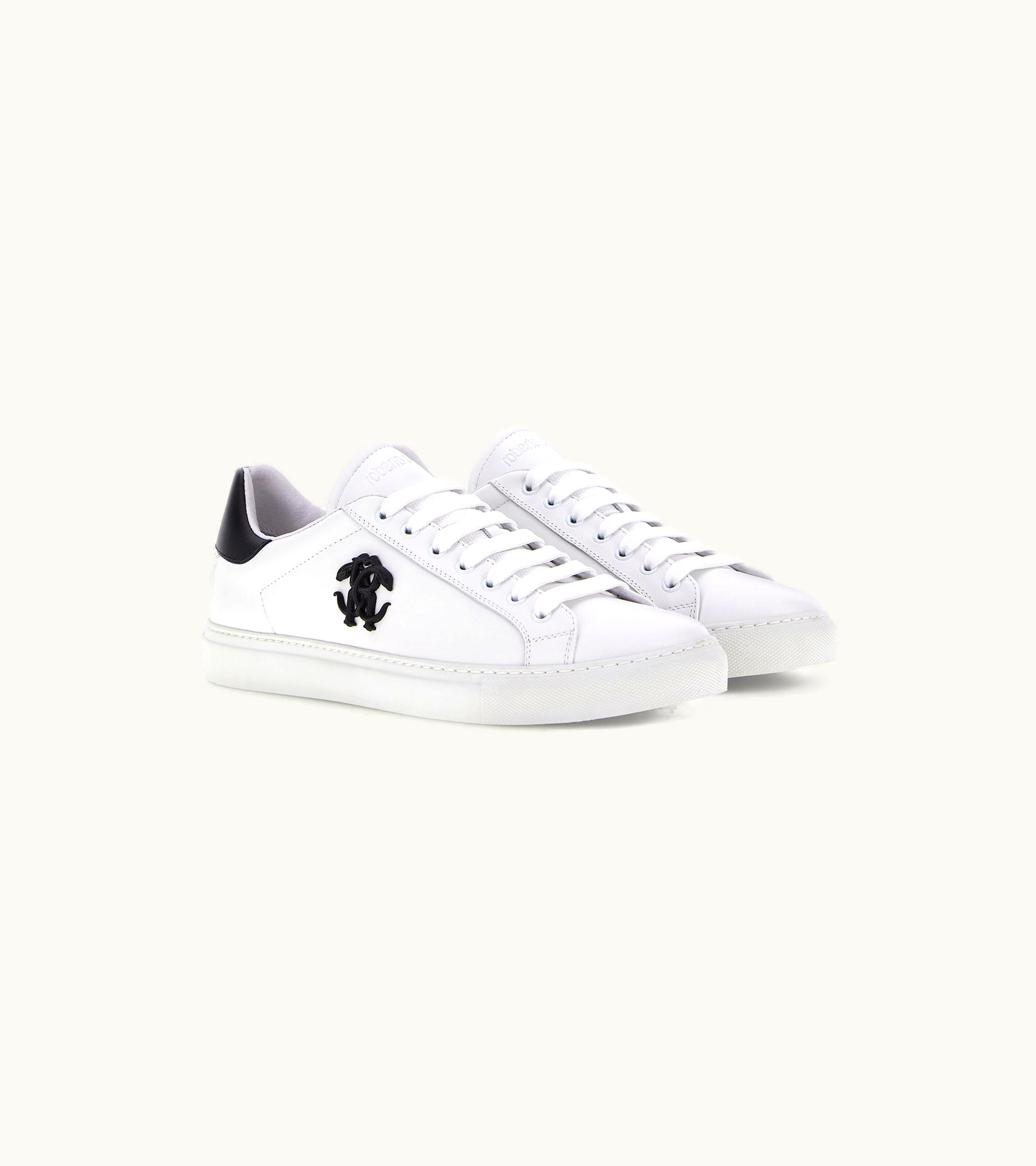 Roberto Cavalli Roberto Cavalli Sneakers With Monogram Rc White SRS009-PZA90-D0027