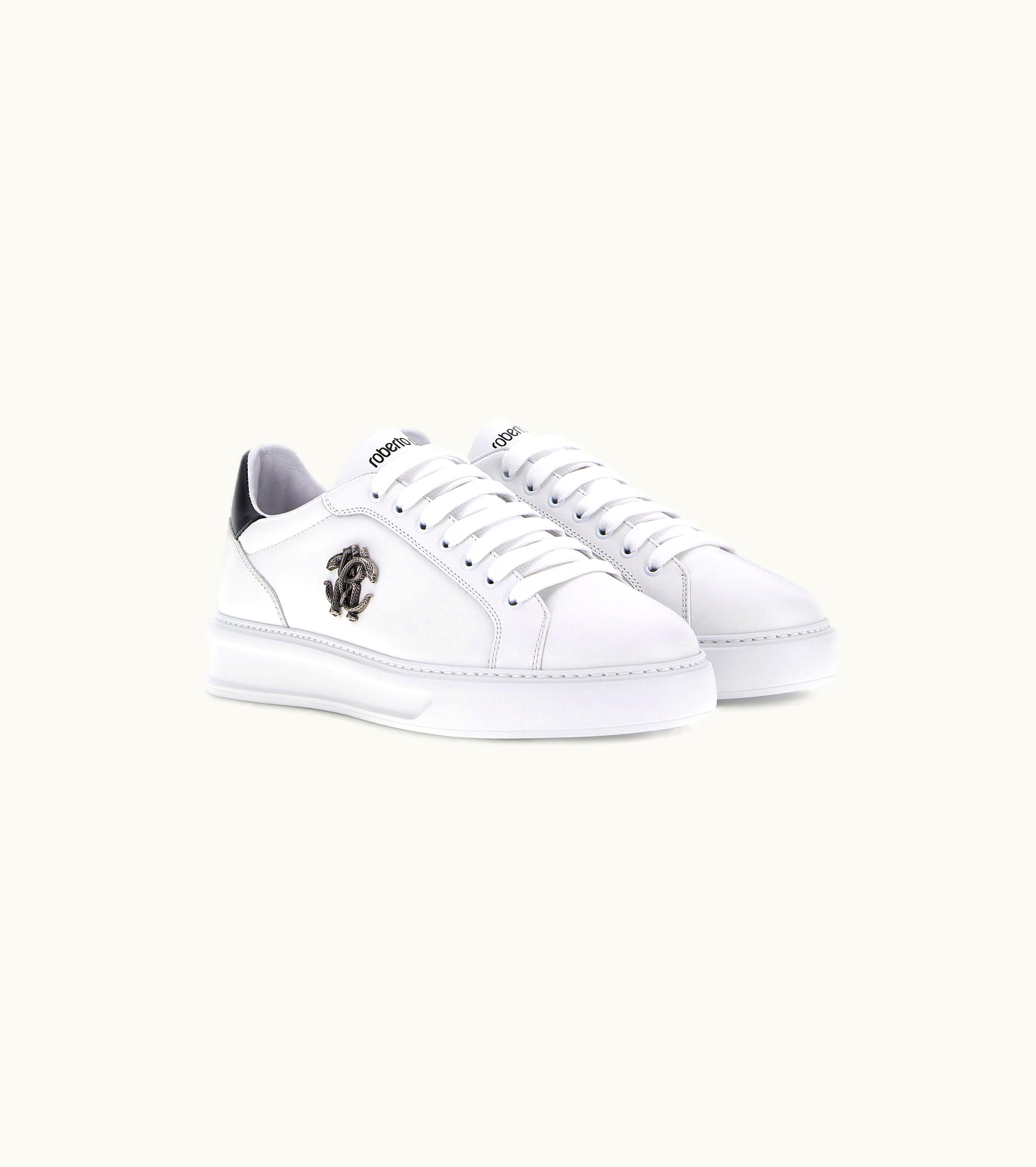 Roberto Cavalli Roberto Cavalli Sneakers With Monogram Rc White SRS099-PZA90-D5325