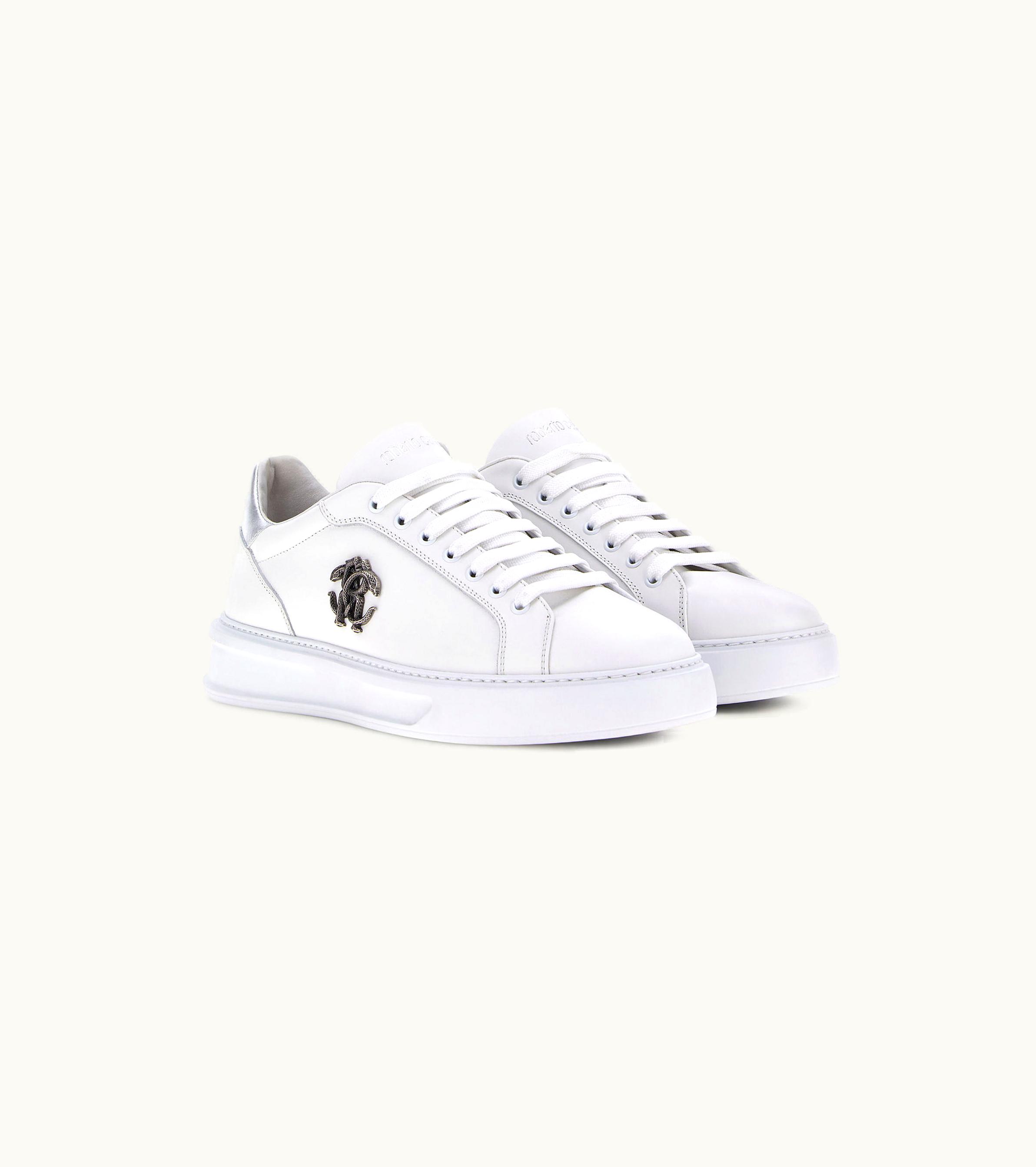 Roberto Cavalli Roberto Cavalli Sneakers With Monogram Rc White SRS099-PZB23-D0347
