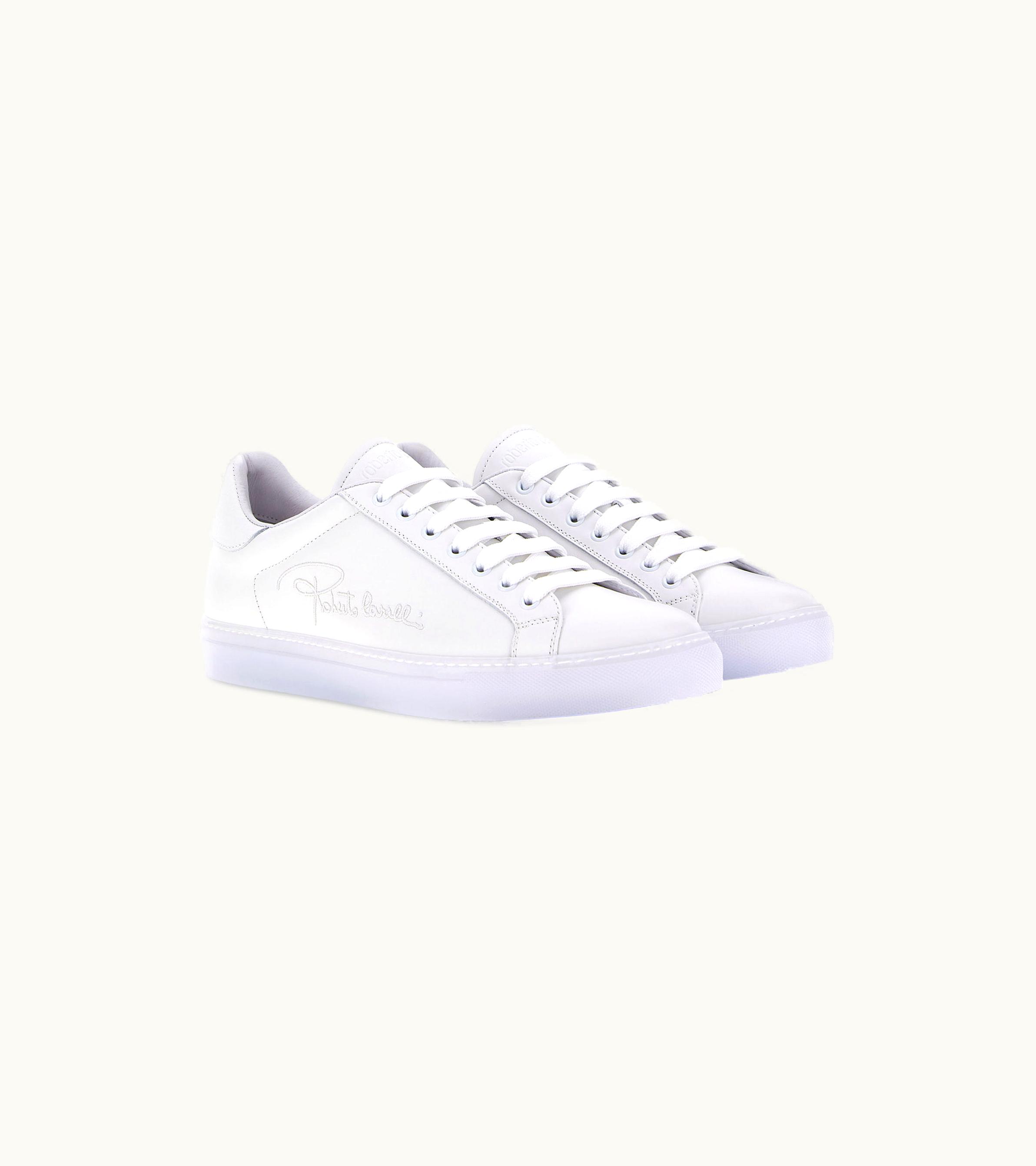 Roberto Cavalli Roberto Cavalli Signature White Sneakers Luxury Sneakers White