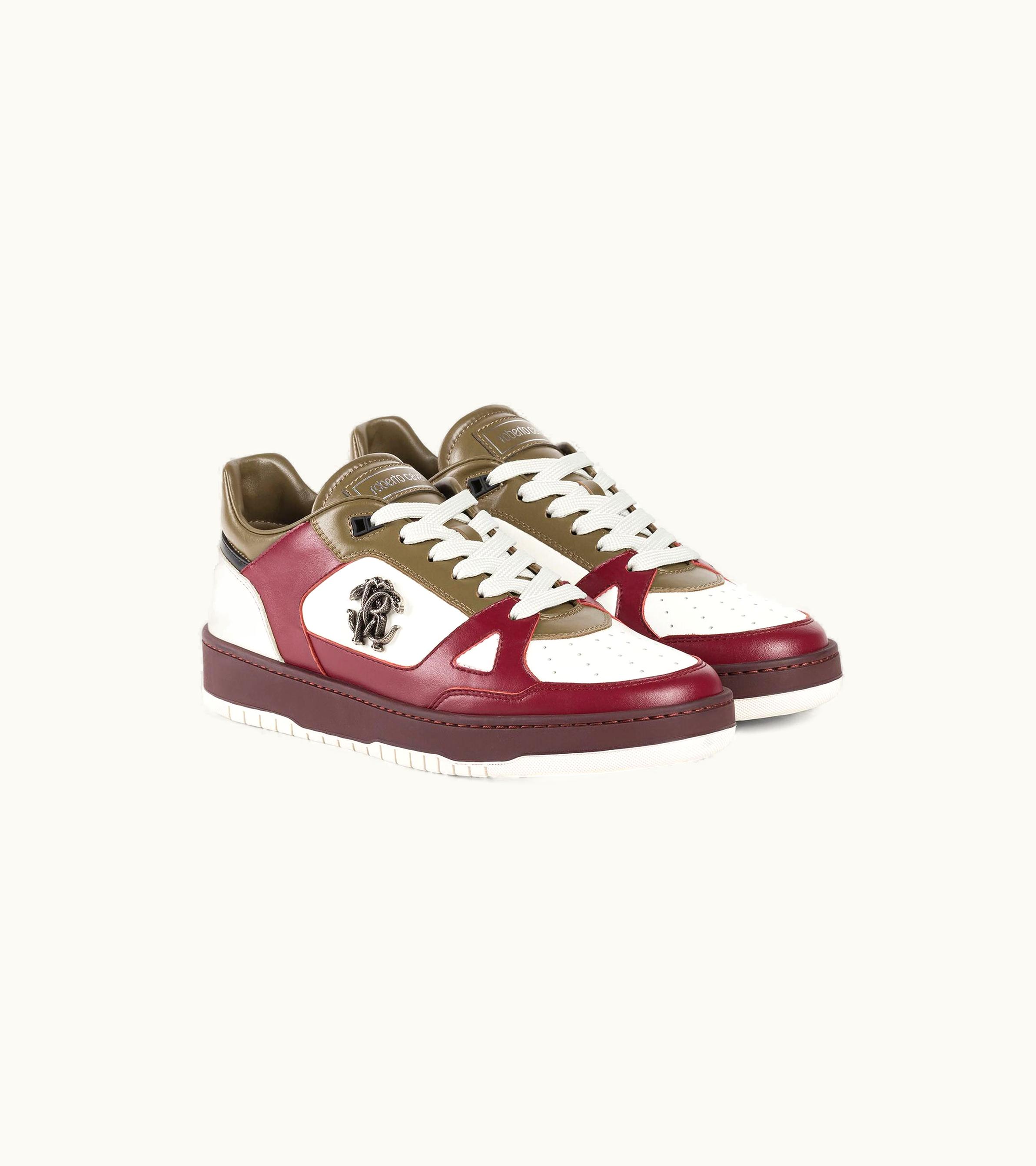 Roberto Cavalli Roberto Cavalli Logo-plaque Leather Sneakers Red
