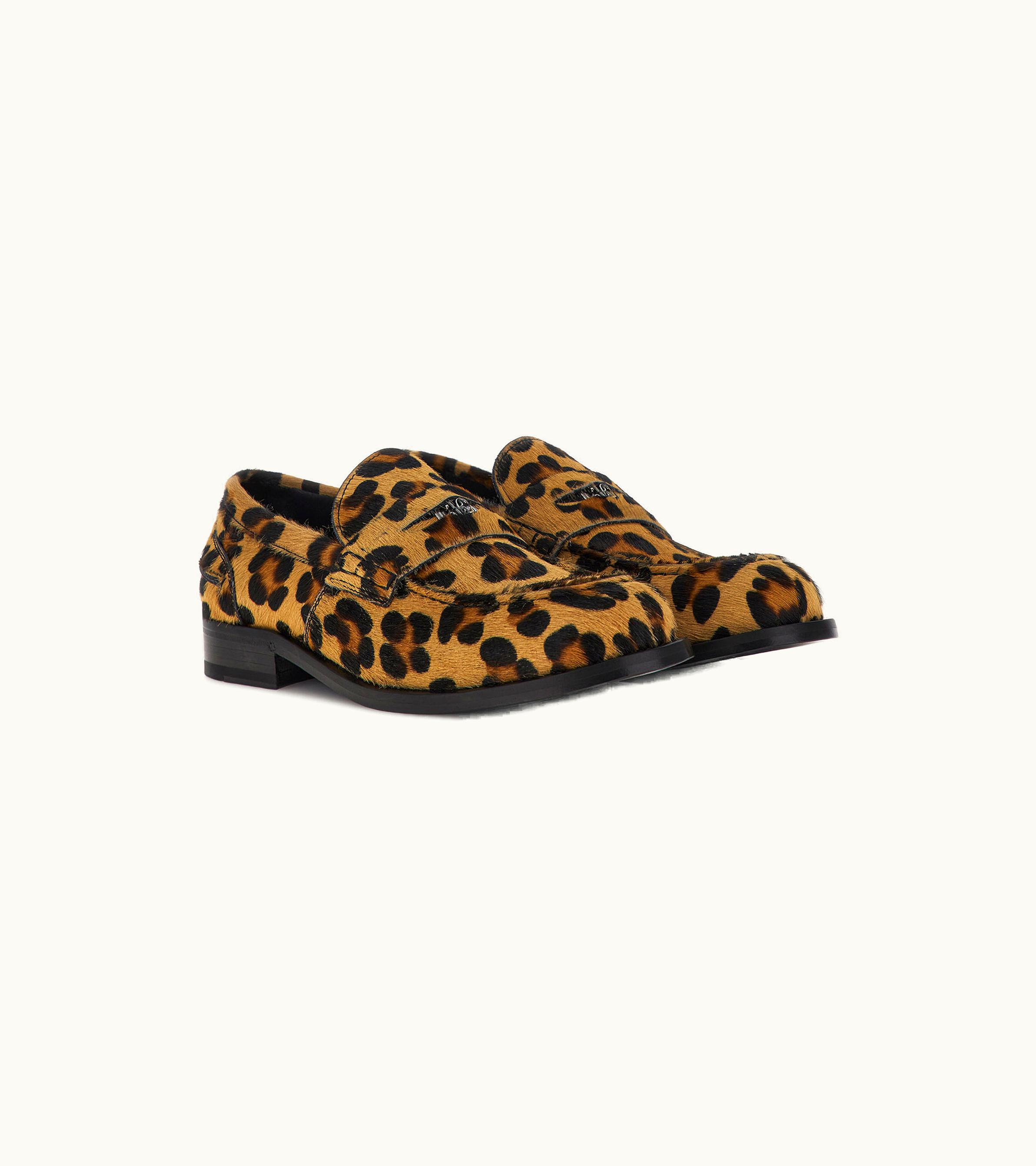 Roberto Cavalli Roberto Cavalli Leopard Loafers With Monogram Mirror Snake Maculato