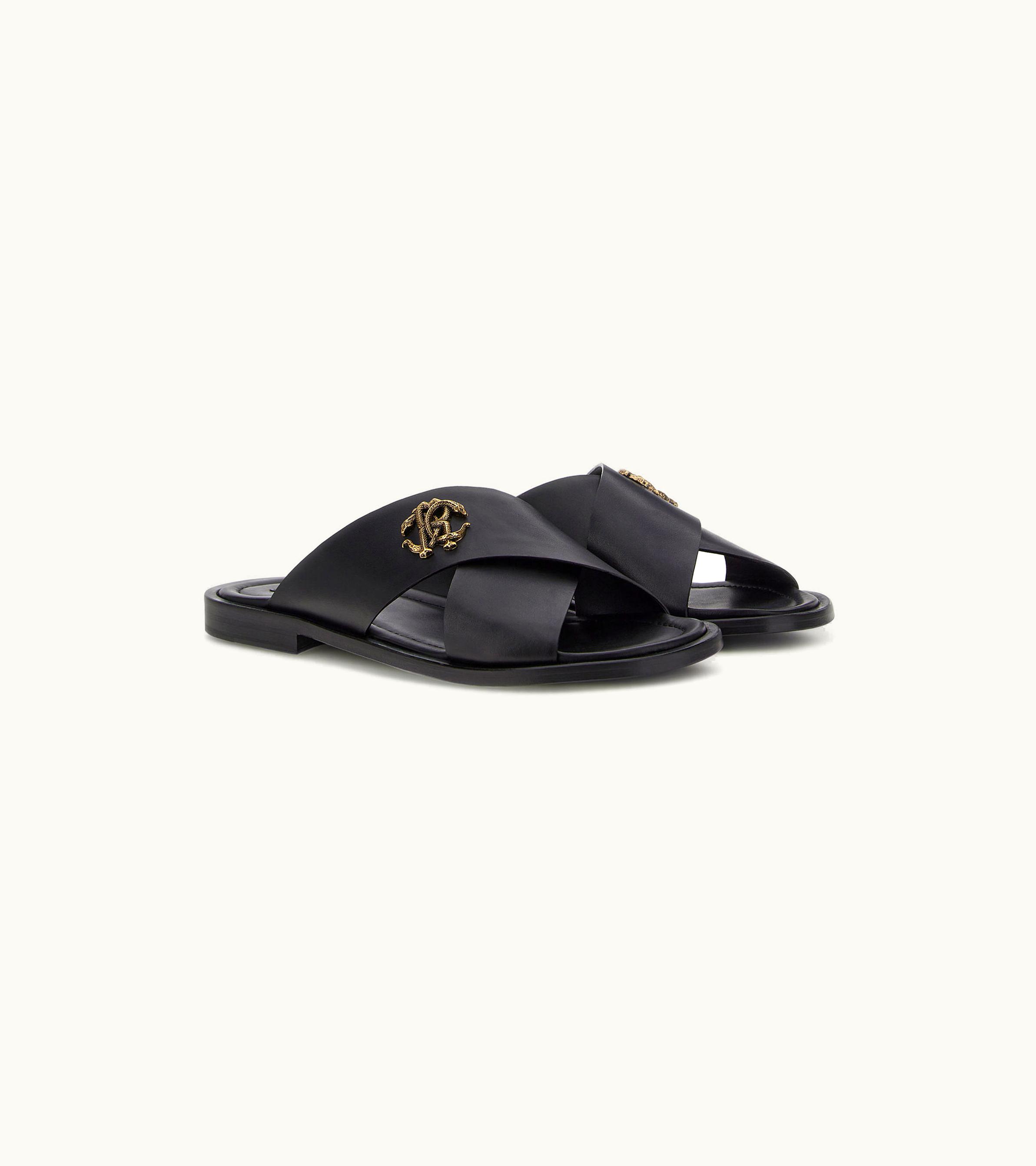 Roberto Cavalli Roberto Cavalli RC Logo Sandals Black