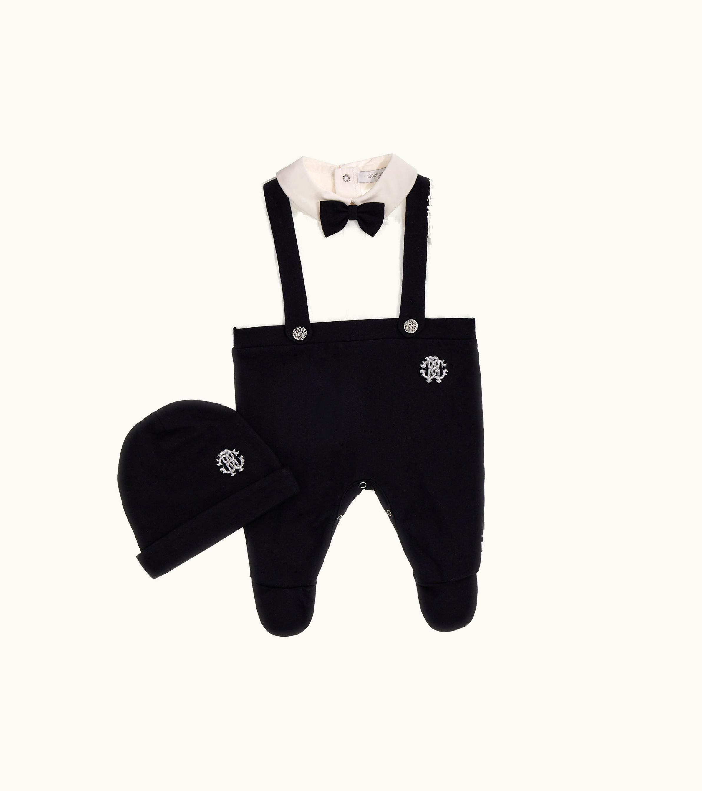 Roberto Cavalli Roberto Cavalli Rc Monogram Babygrow Set White / Black