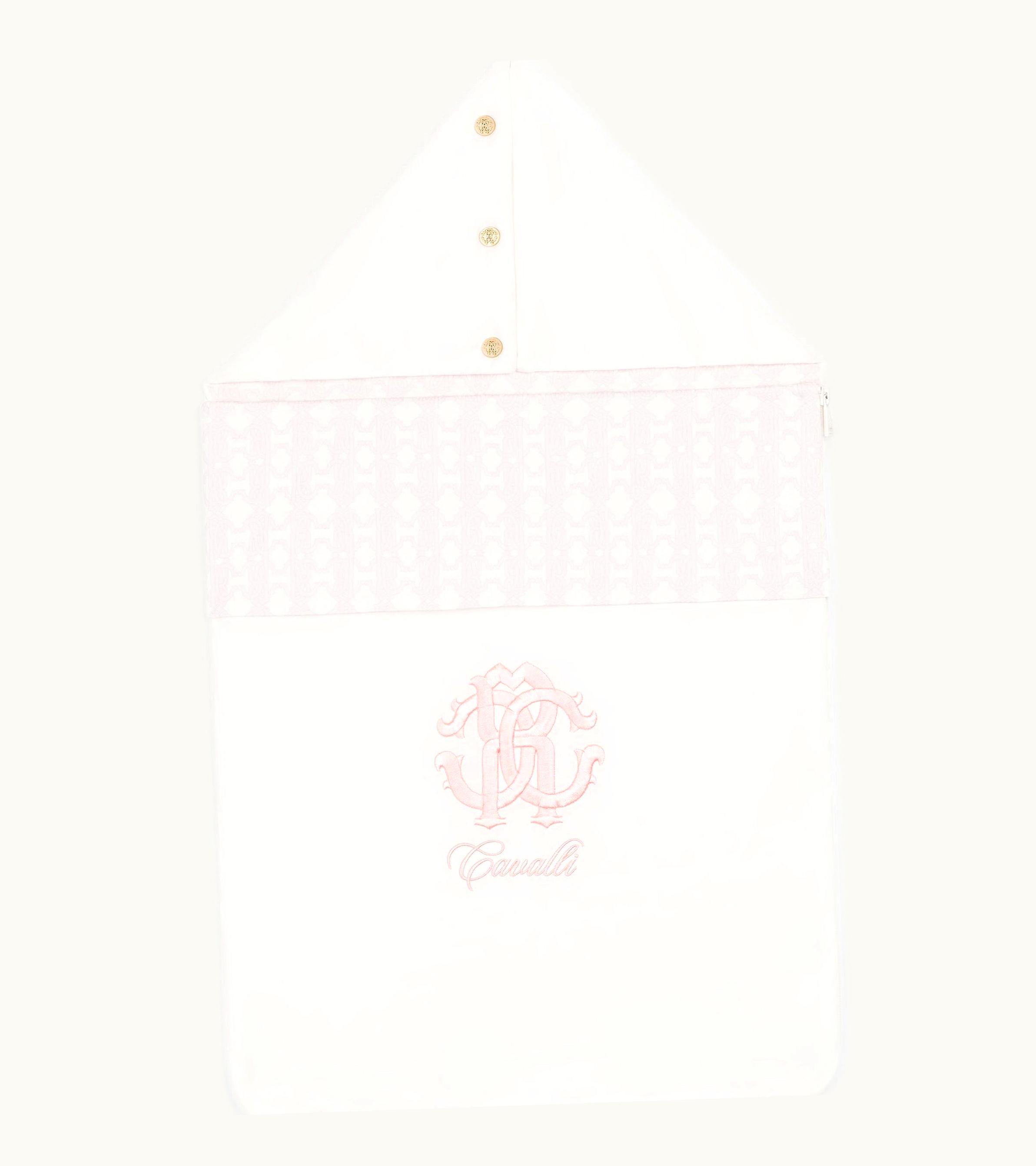 Roberto Cavalli Roberto Cavalli Rc Monogram-Print Cotton Baby Nest Baby Pink