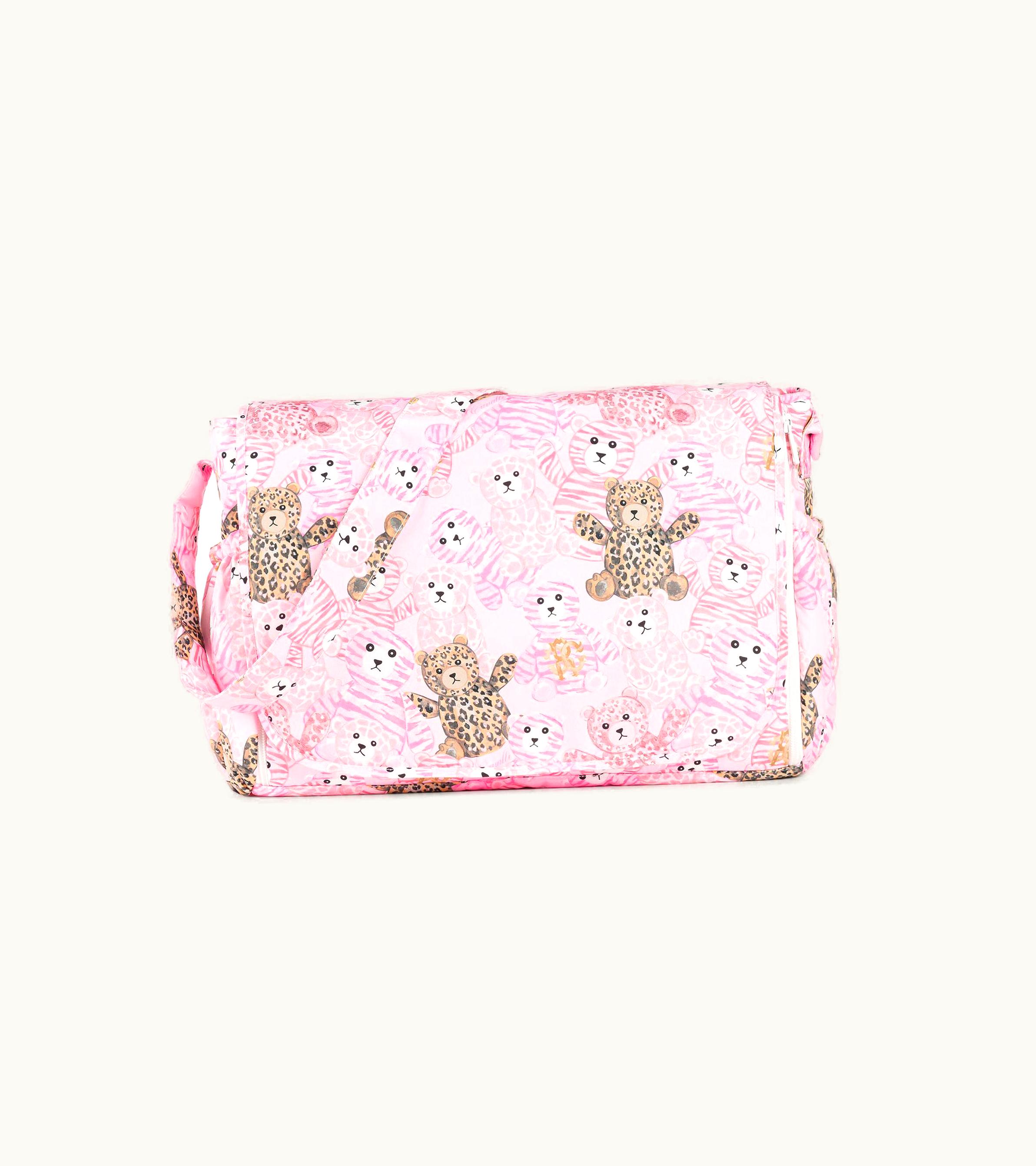 Roberto Cavalli Roberto Cavalli Teddy Bear-Print Baby Changing Bag Baby Pink