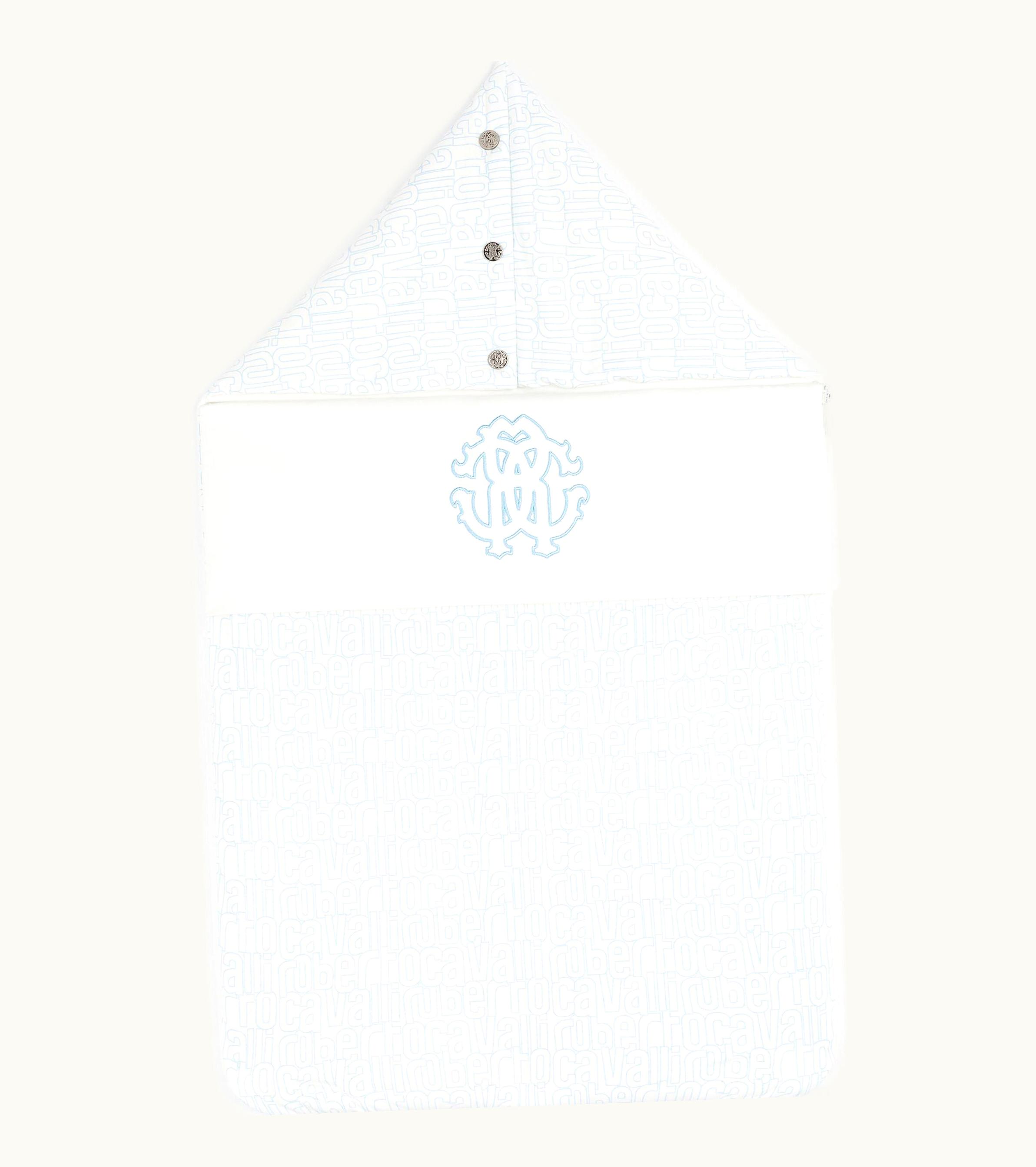 Roberto Cavalli Roberto Cavalli Logo-Print Baby Nest Baby Blue