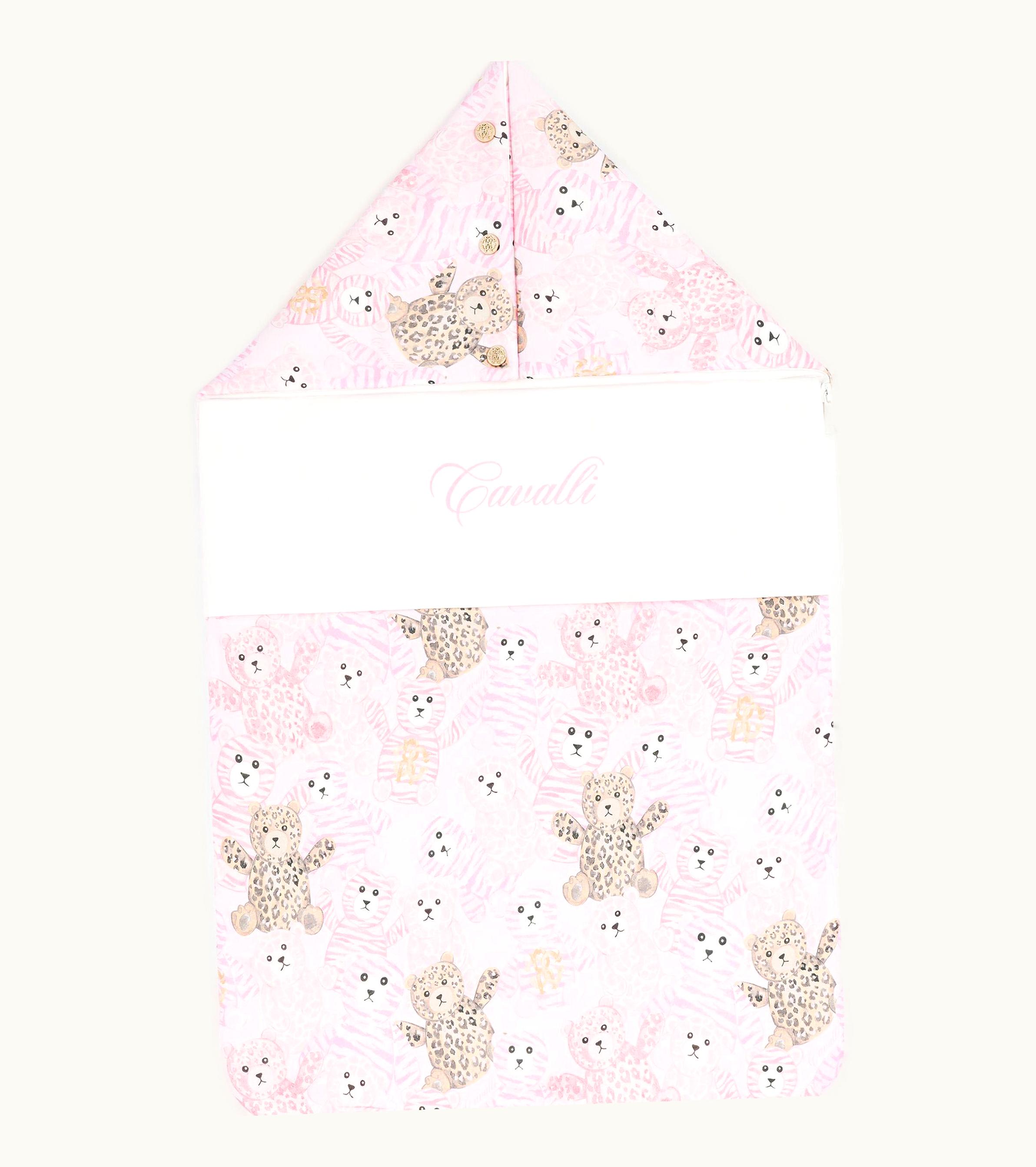 Roberto Cavalli Roberto Cavalli Teddy Bear-Print Baby Nest Baby Pink