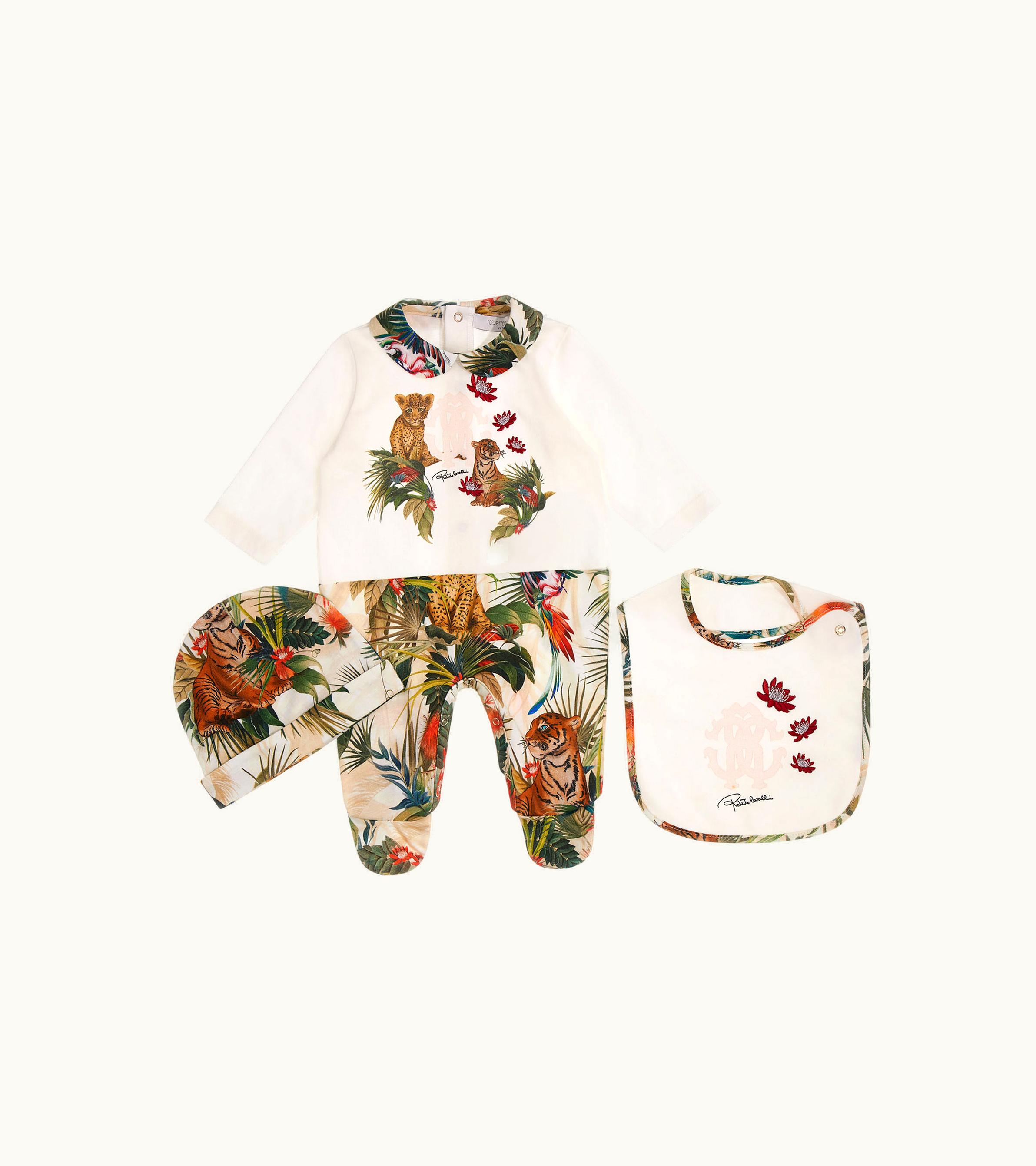 Roberto Cavalli Roberto Cavalli Jungle Print Babygrow Set Multicolor