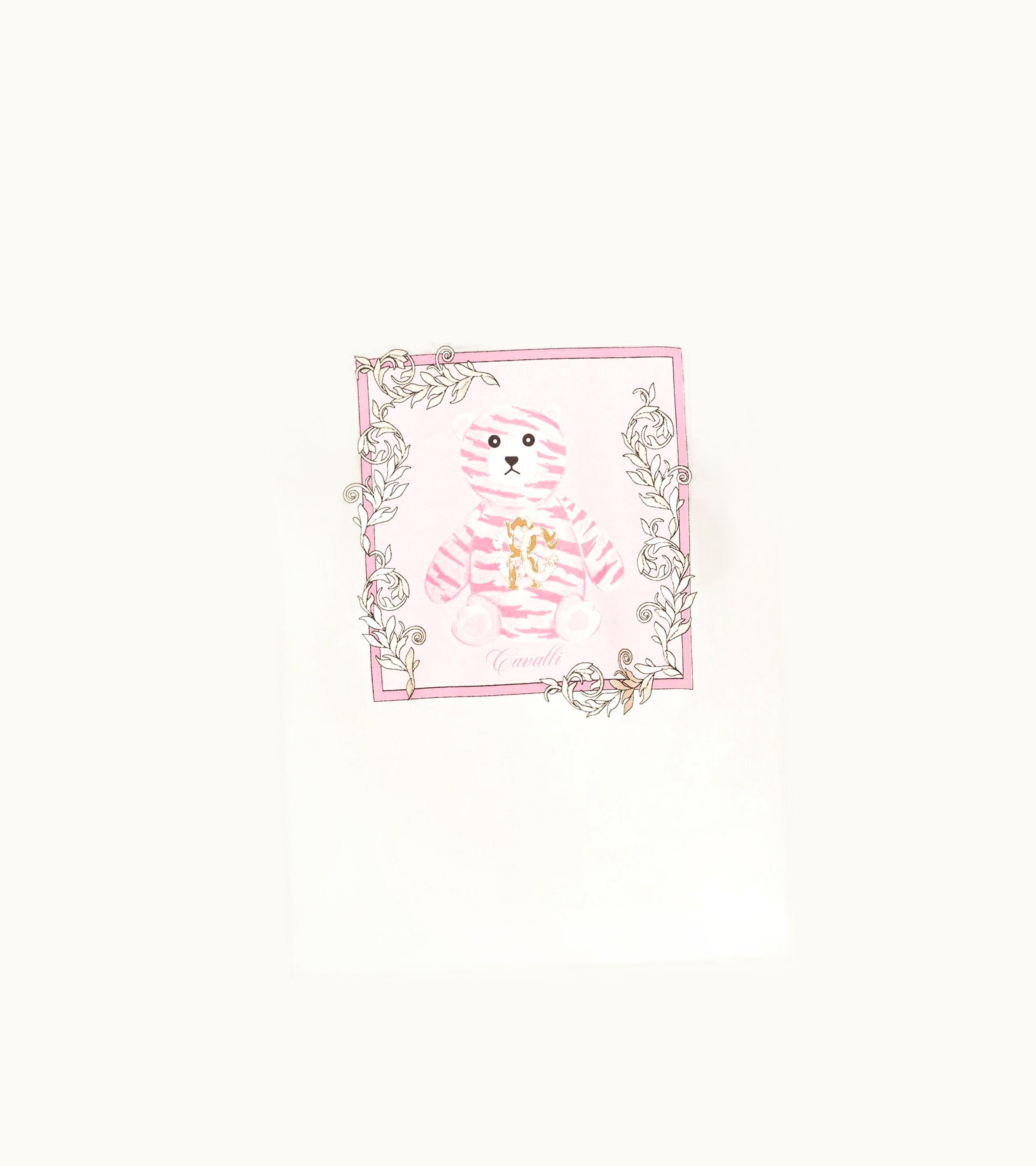 Roberto Cavalli Roberto Cavalli Teddy Bear-Print Cotton T-Shirt Milky White