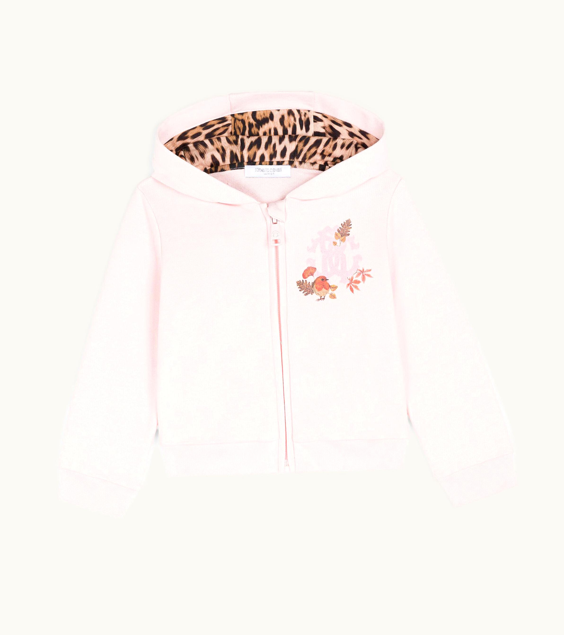 Roberto Cavalli Roberto Cavalli Rc Monogram Cotton Hoodie Baby Pink