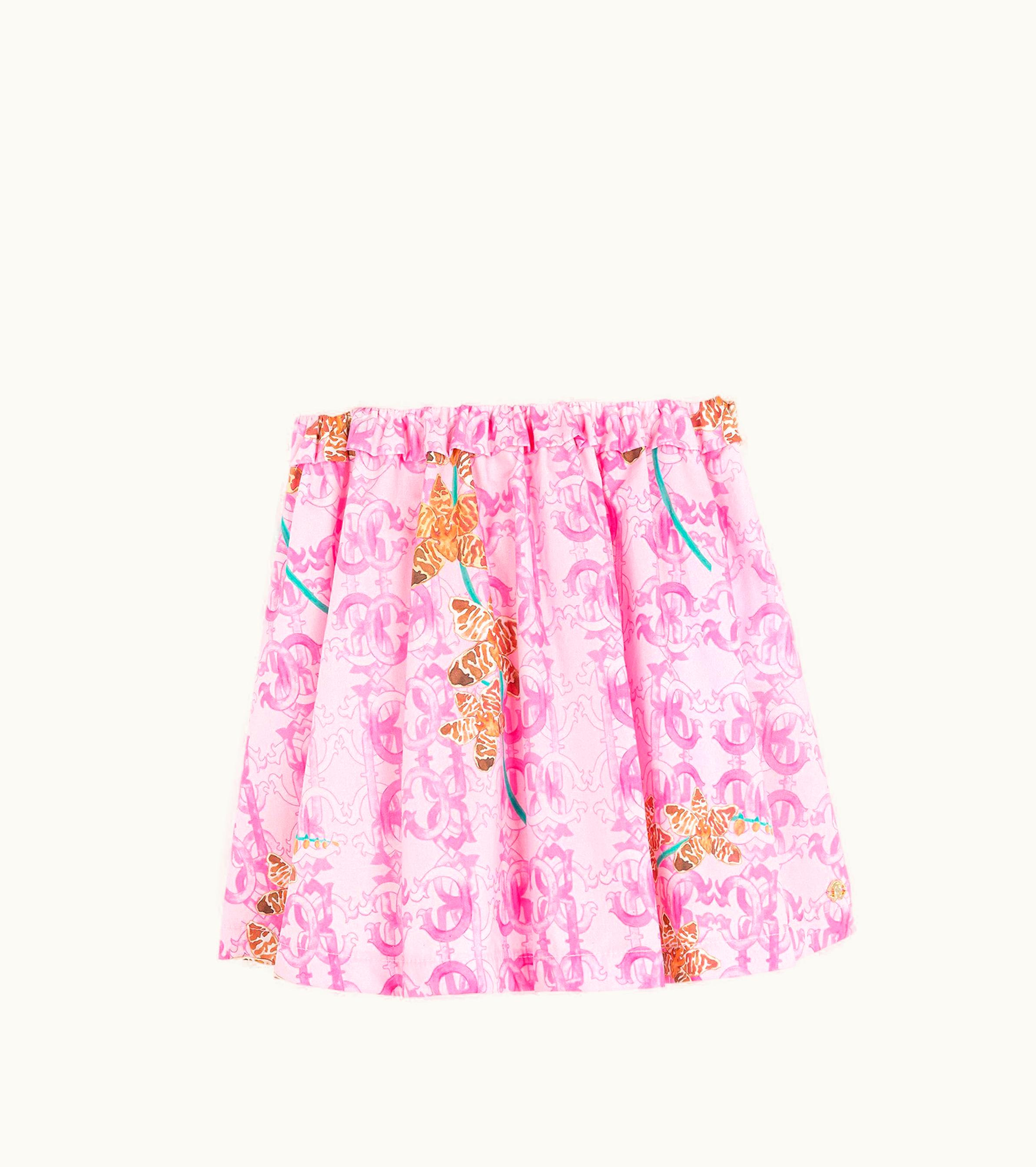 Roberto Cavalli Roberto Cavalli Monogram-embroidered short-sleeved Dress Baby Pink