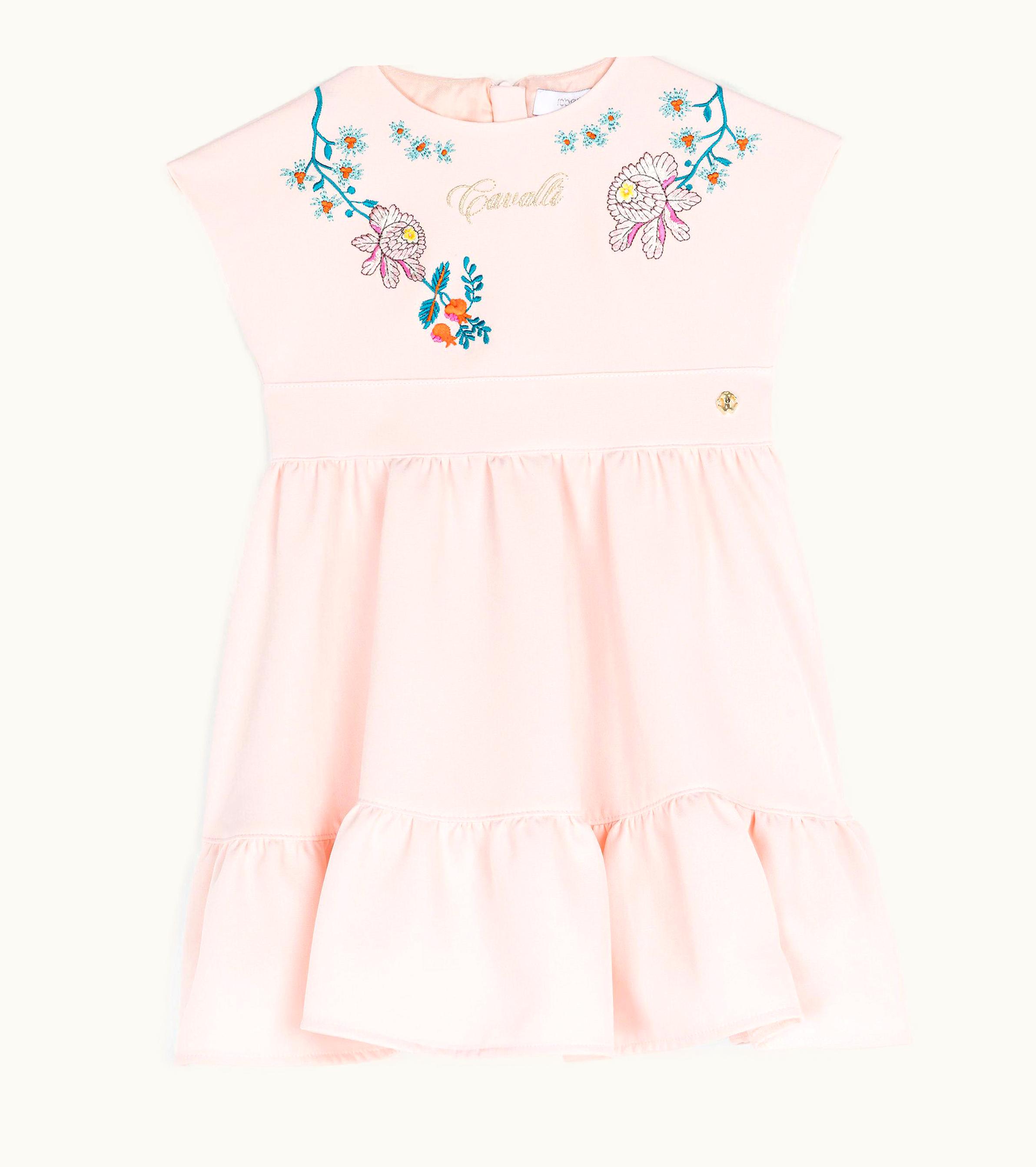 Roberto Cavalli Roberto Cavalli Floral-Embroidered Dress Baby Pink