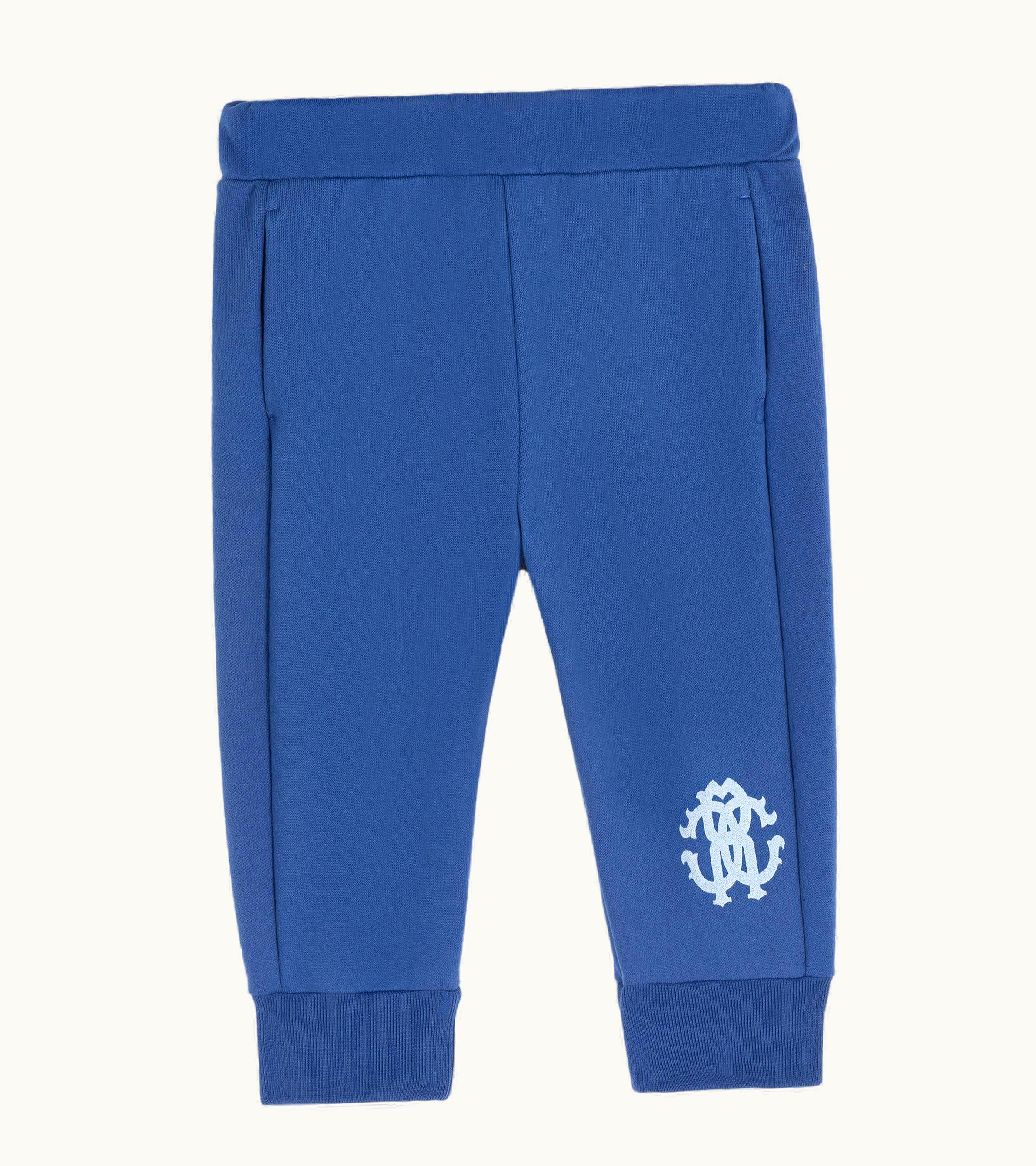 Roberto Cavalli Roberto Cavalli Logo-Print Cotton Sweatpants Blue