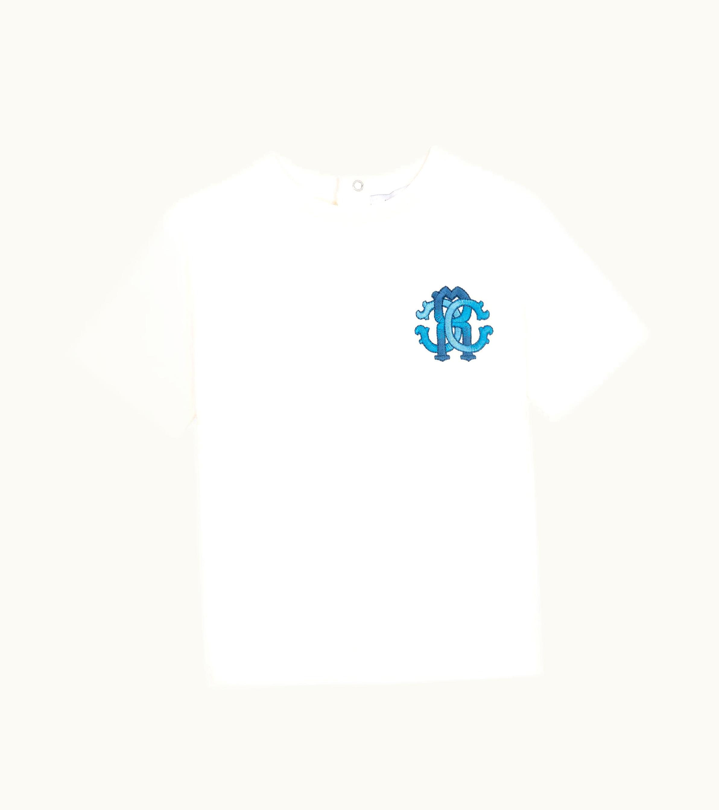 Roberto Cavalli Roberto Cavalli RC Monogram Cotton T-Shirt Milky White
