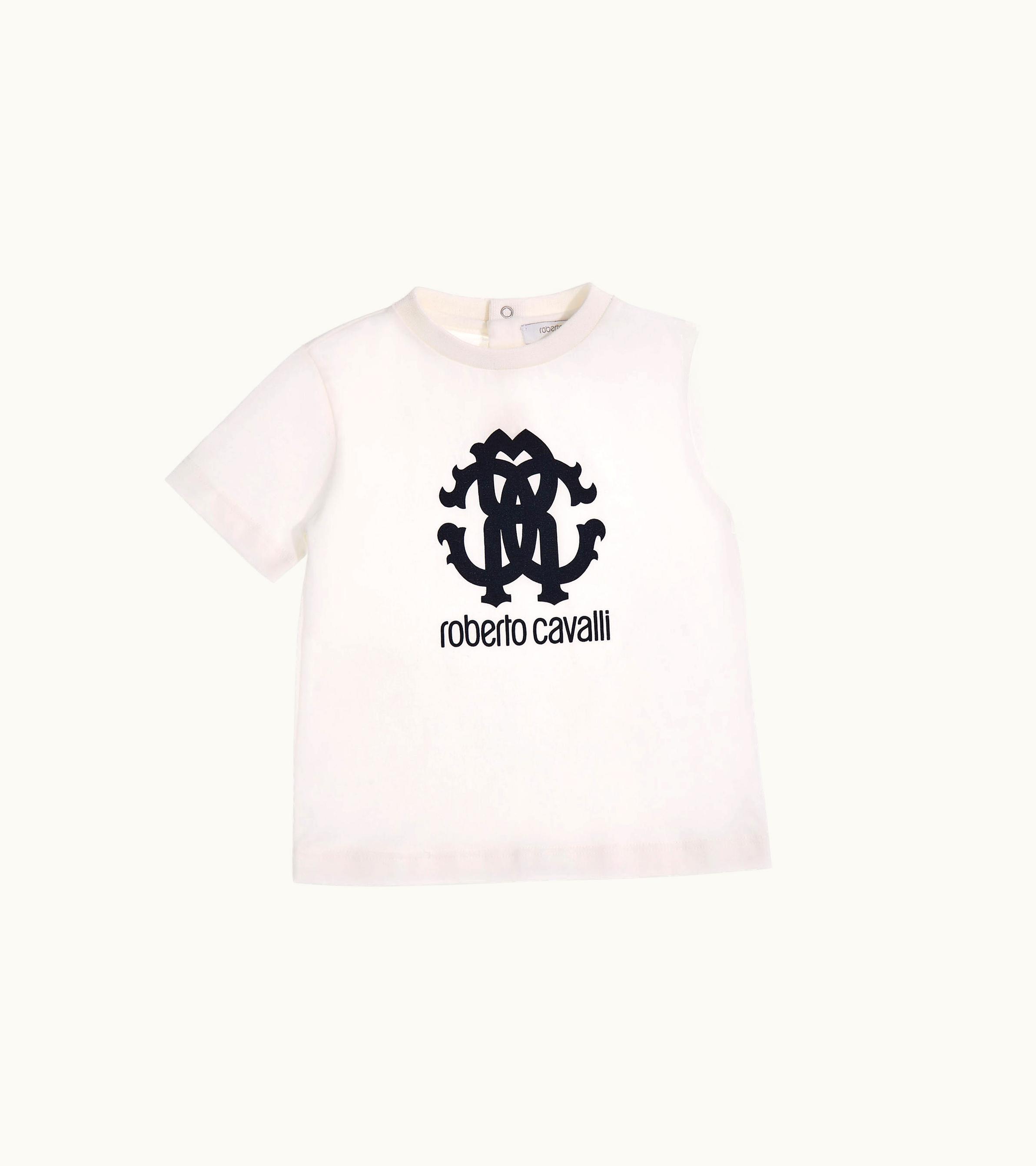 Roberto Cavalli Roberto Cavalli Monogram RC Milky White T-shirt