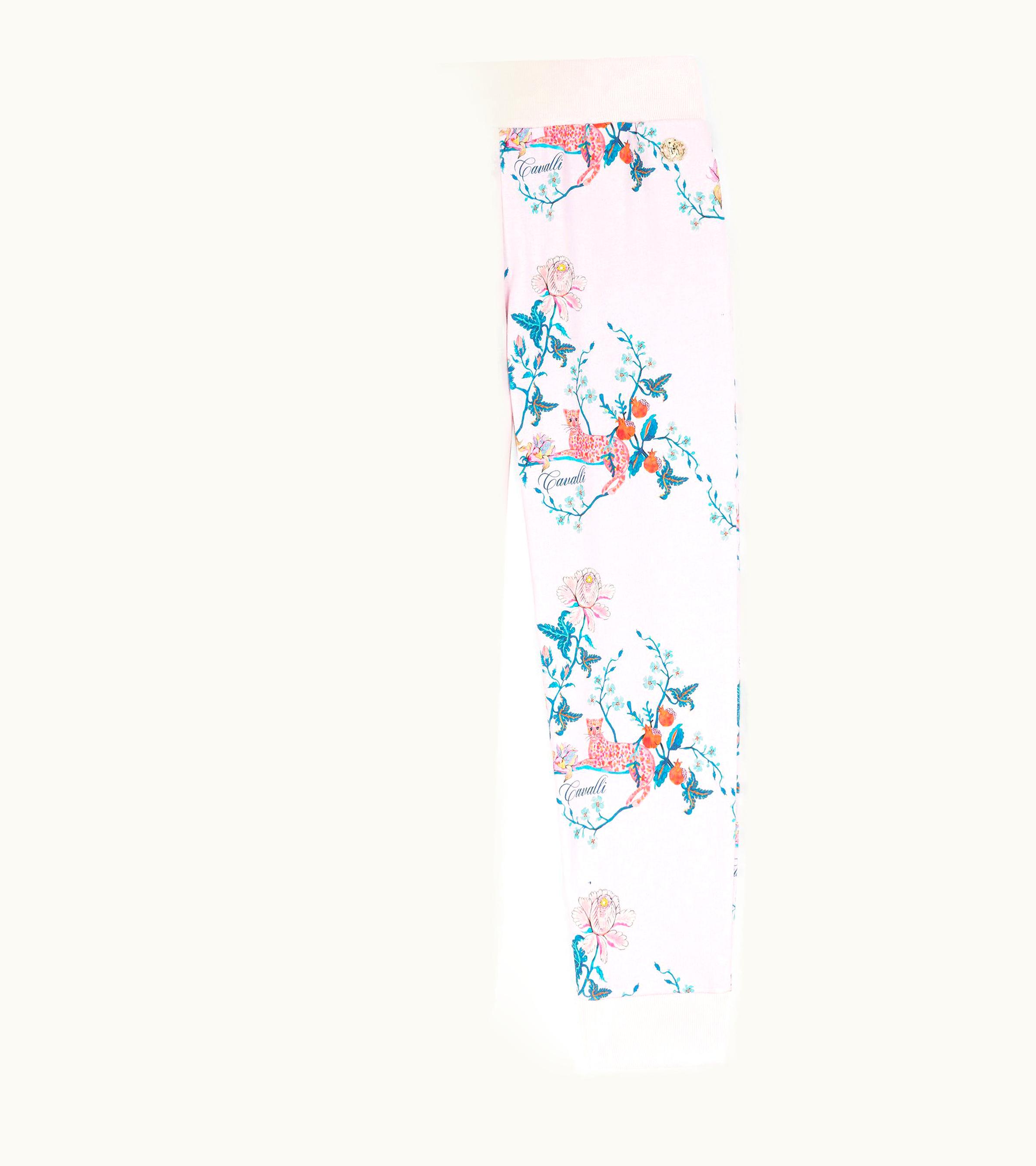 Roberto Cavalli Roberto Cavalli Floral-Print Cotton Sweatpants Baby Pink