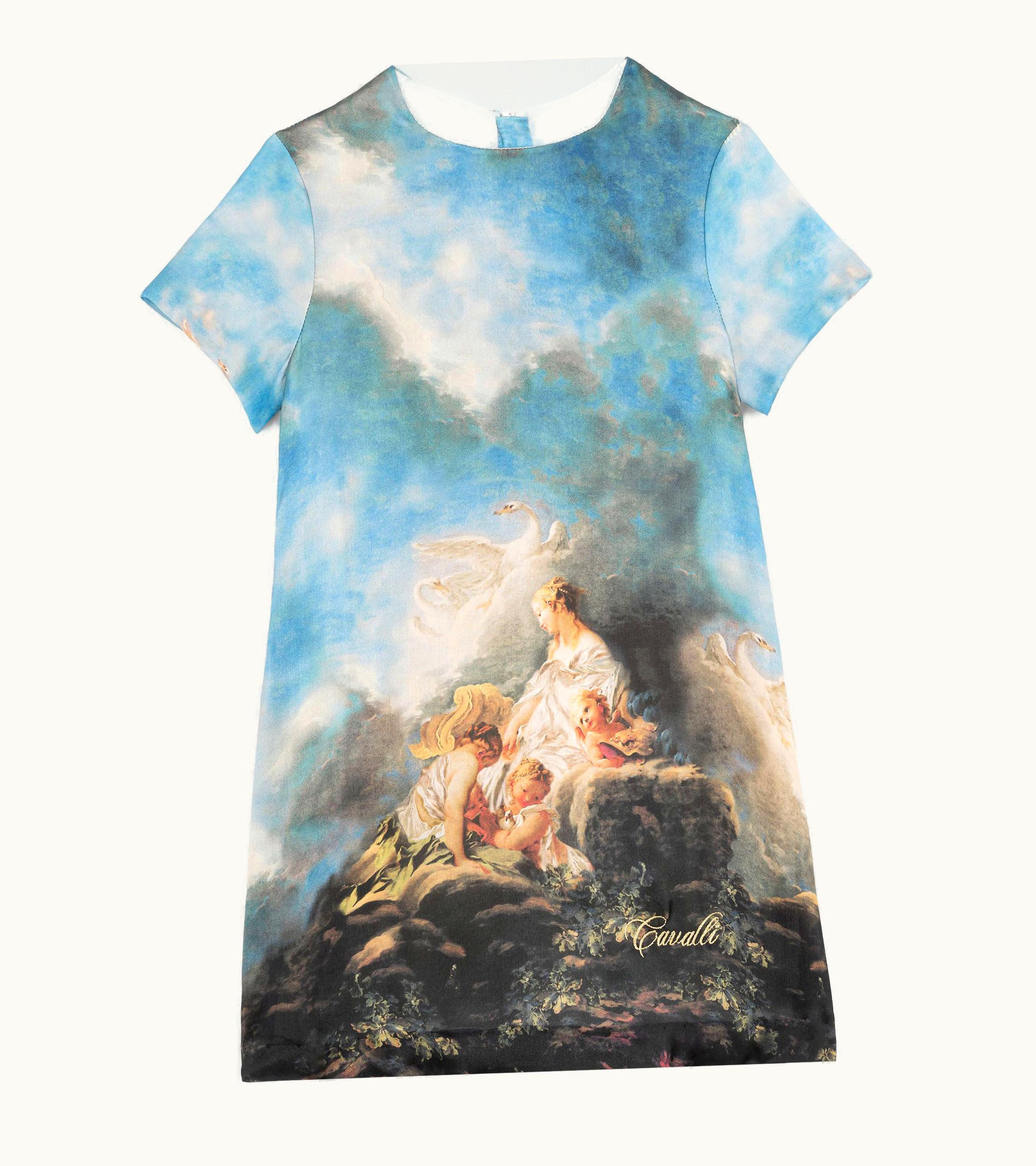 Roberto Cavalli Roberto Cavalli Wild Leda-Print Silk Dress Multicolor