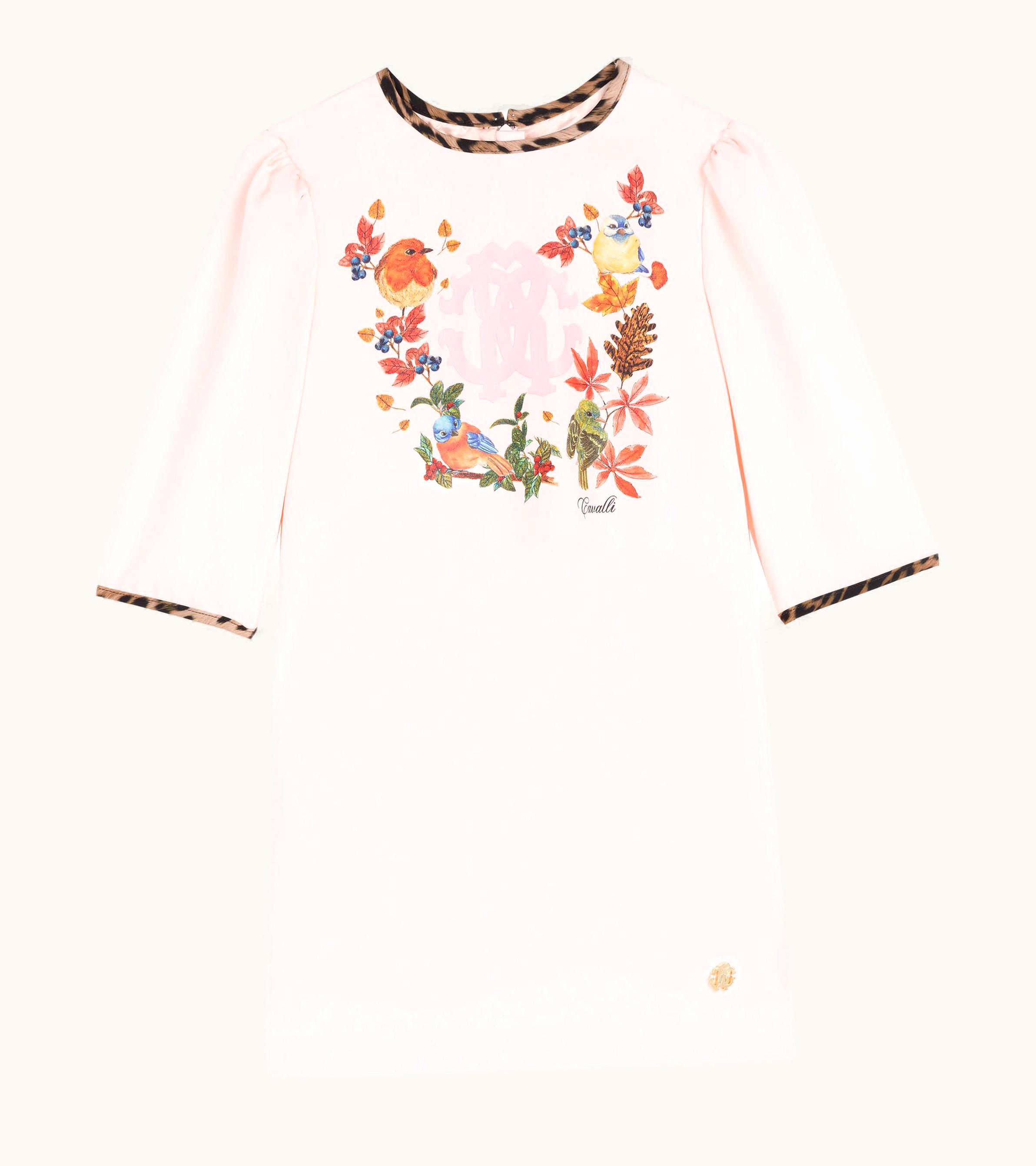 Roberto Cavalli Roberto Cavalli Bird And Leopard-Print Dress Baby Pink