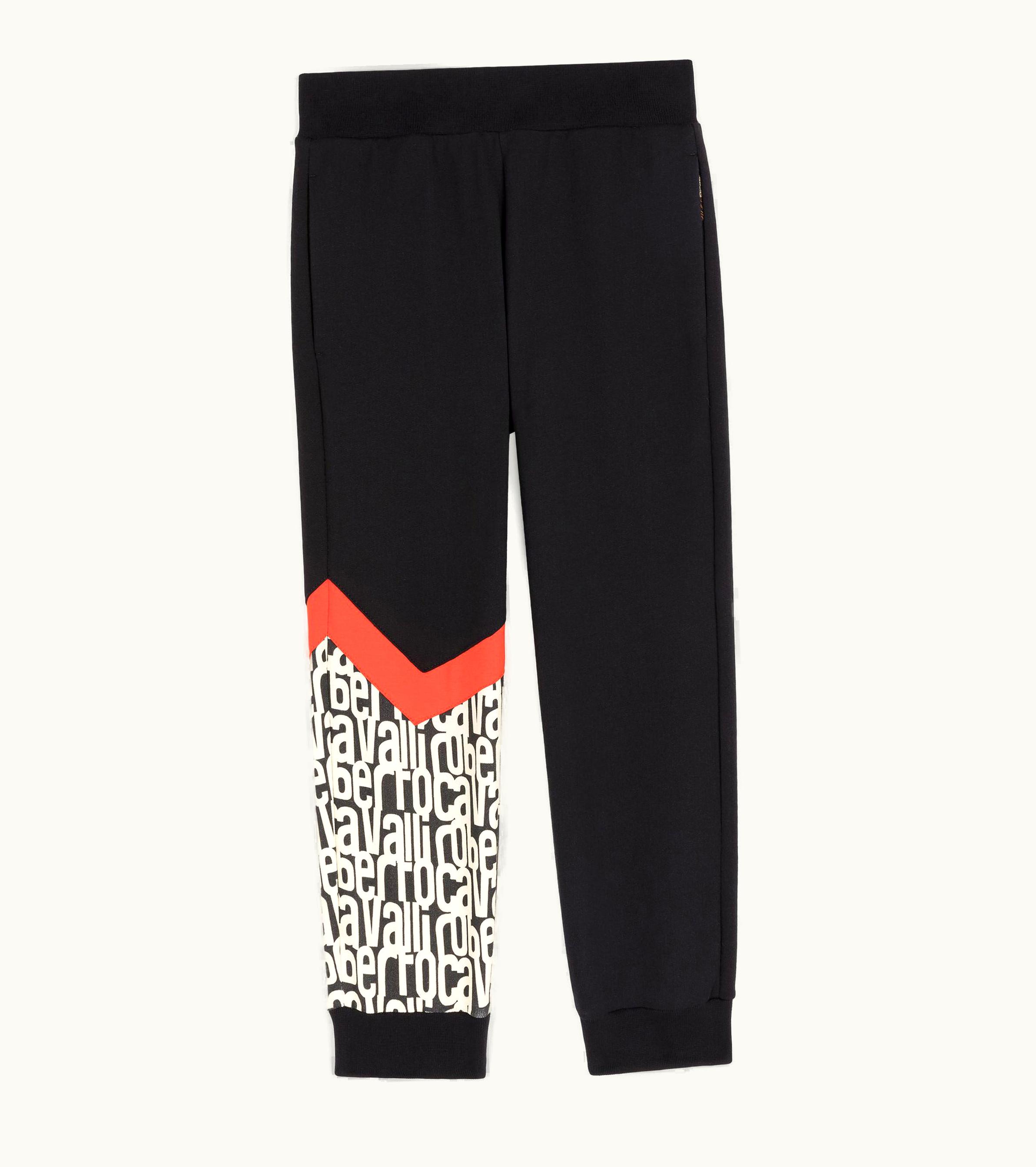 Roberto Cavalli Roberto Cavalli Logo-Print Cotton Track Pants Black